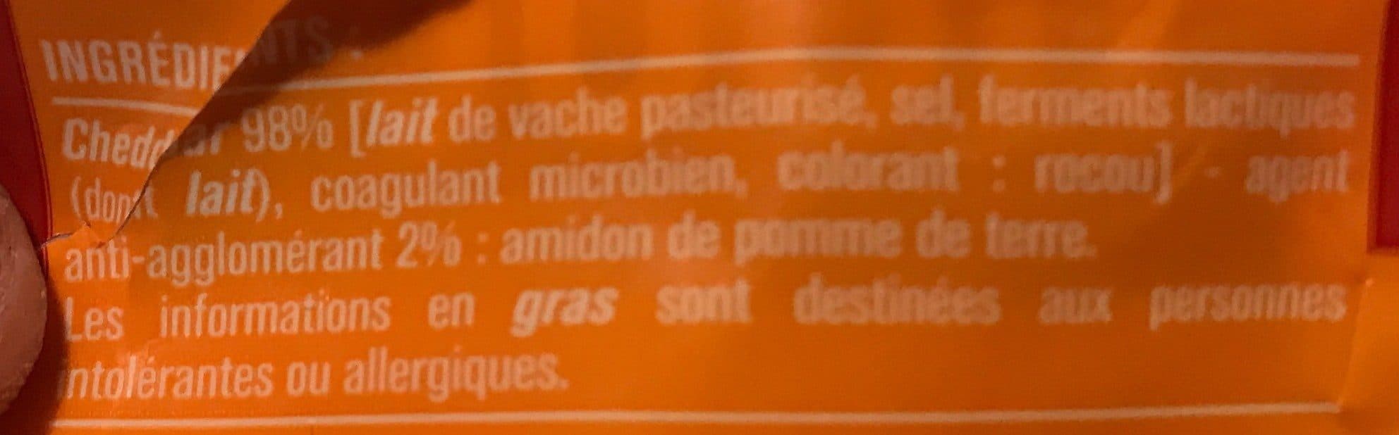Monoprix Cheddar rouge rapé packshot