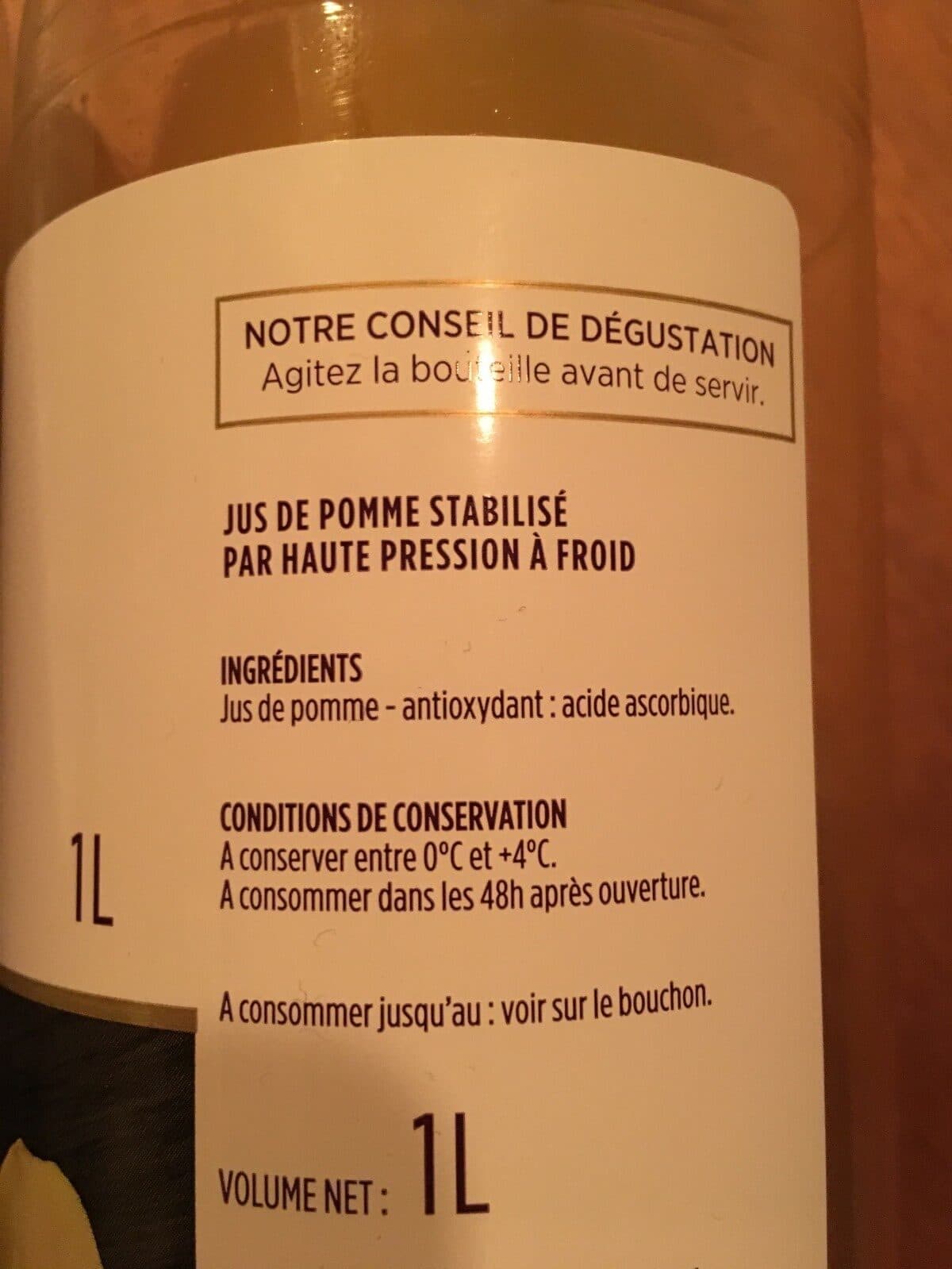 Monoprix Jus de pomme packshot