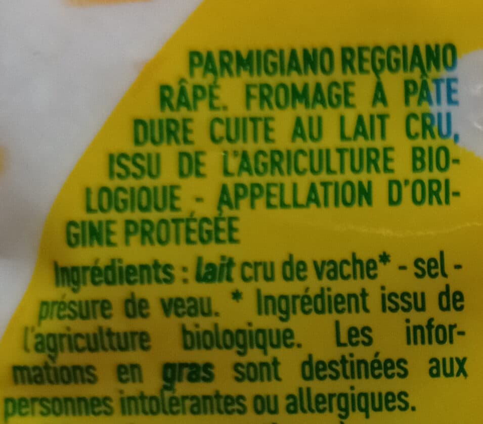 Monoprix Parmesan râpé packshot