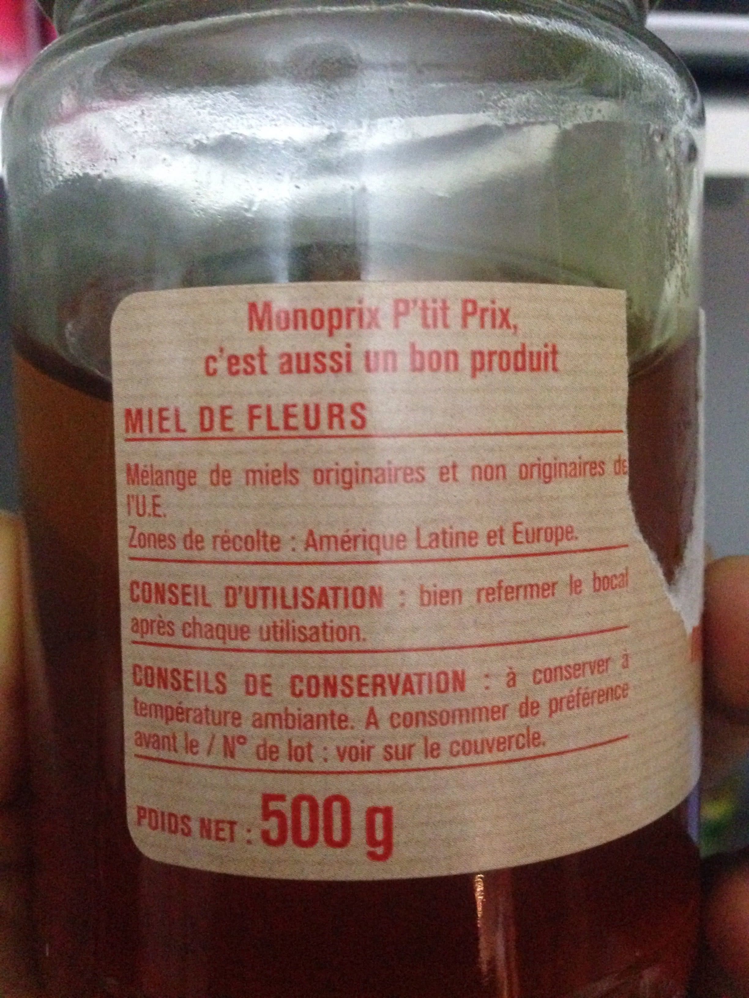 Monoprix Miel de fleurs packshot
