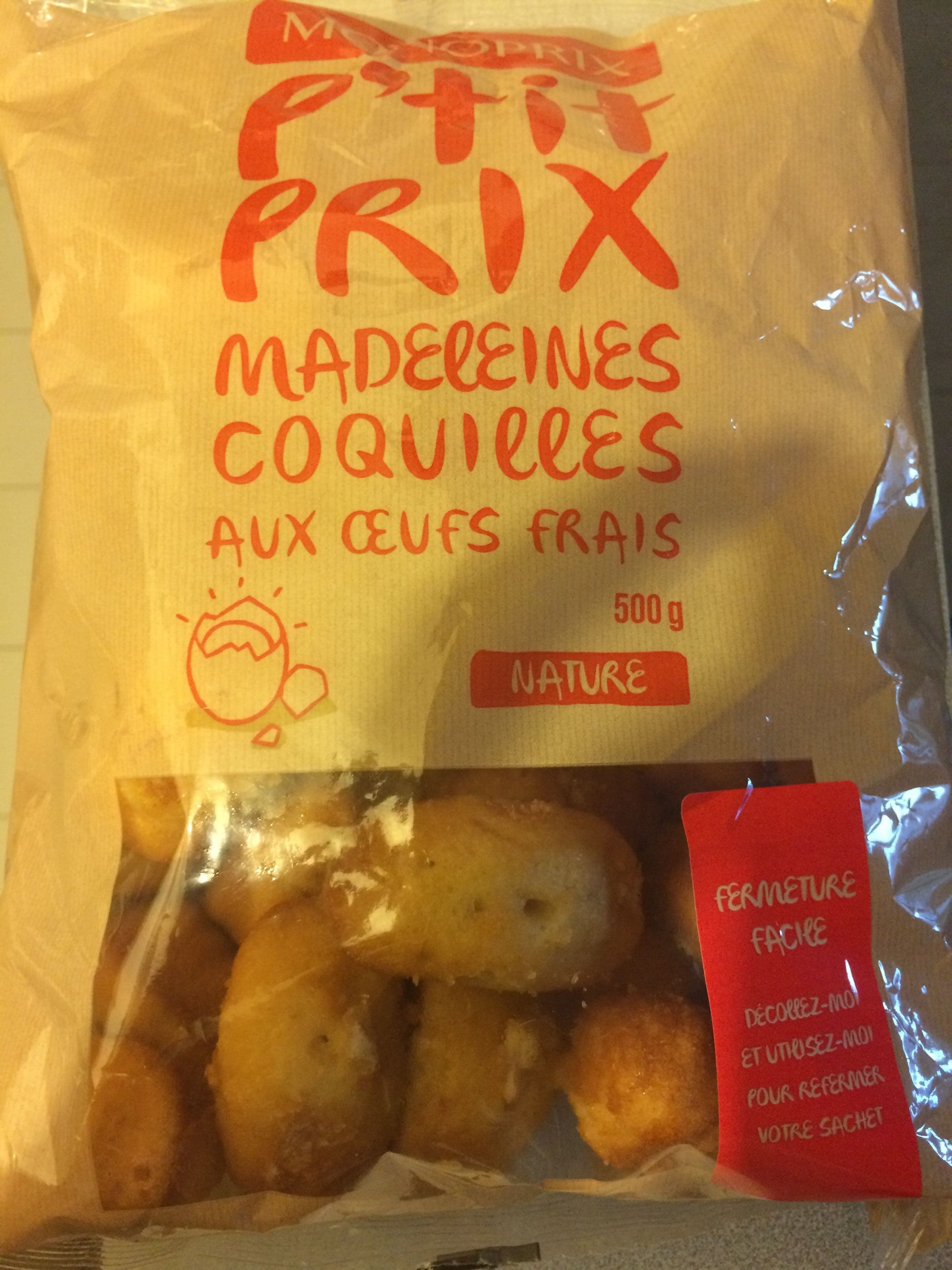 Monoprix Madeleines Coquilles aux oeufs frais packshot