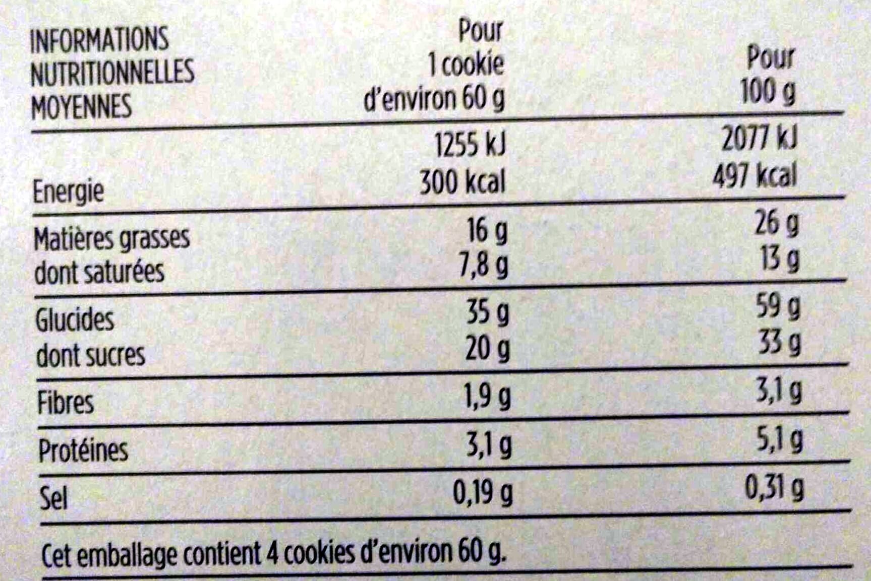 Monoprix Cookies moelleux aux morceaux de chocolat et noix de pécan caramélisées packshot