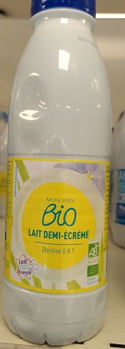 Monoprix bio Lait demi-écrémé packshot