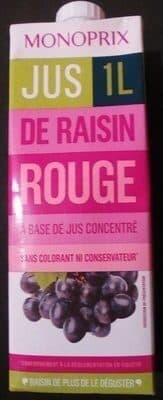 Monoprix Jus de raisin rouge packshot