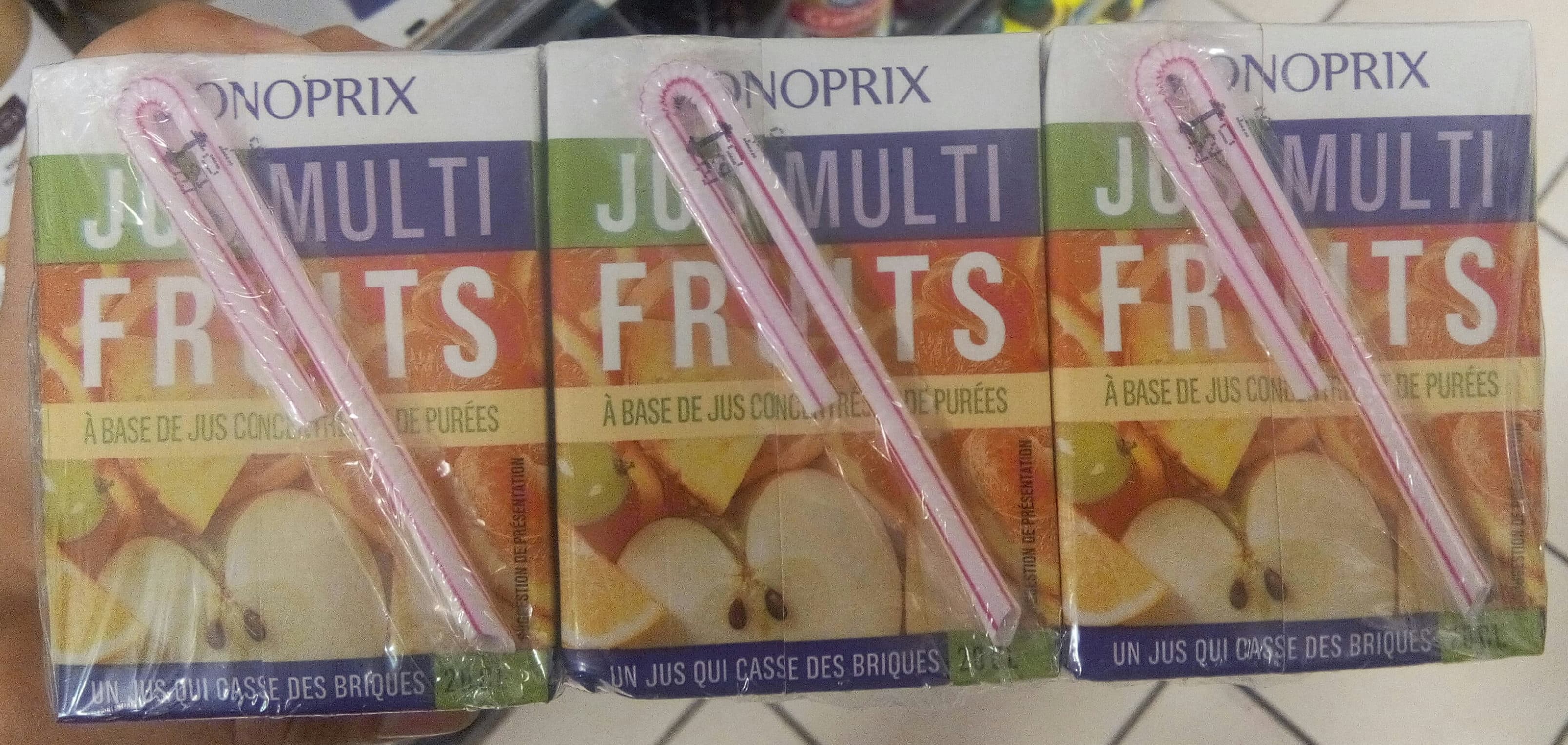 Monoprix Jus multifruits à base de jus concentrés et de purées packshot