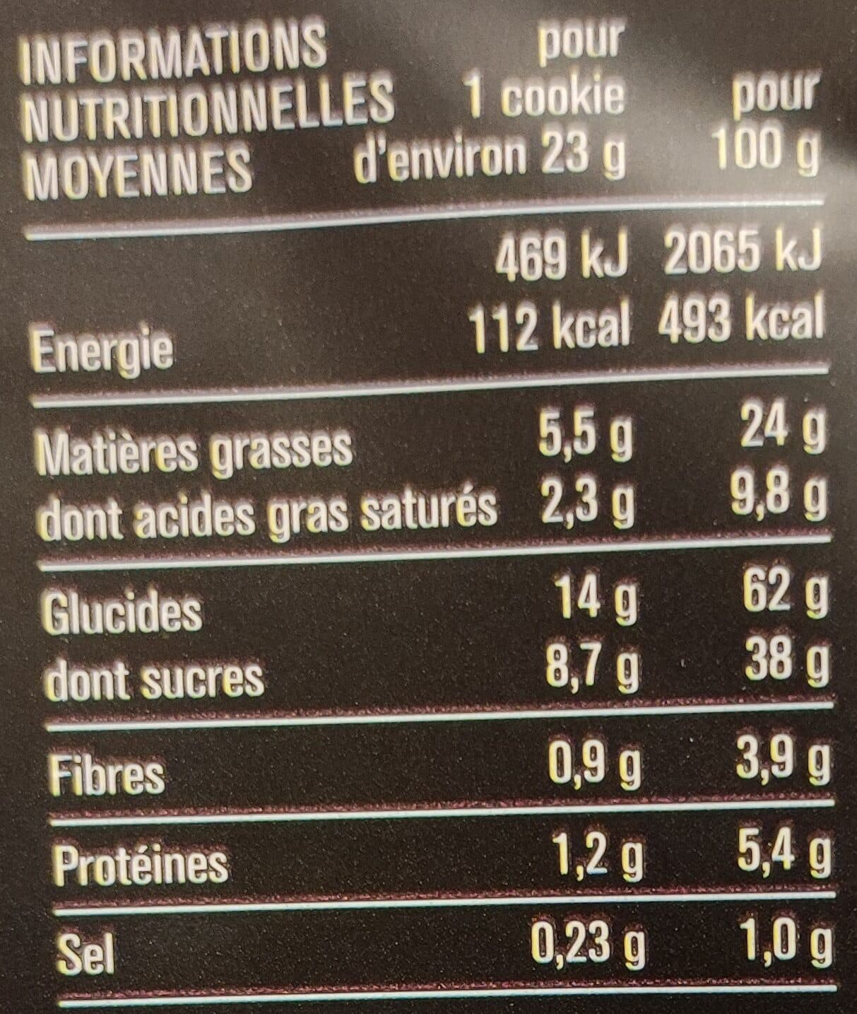 Monoprix Cookies maxi pépites de chocolat packshot