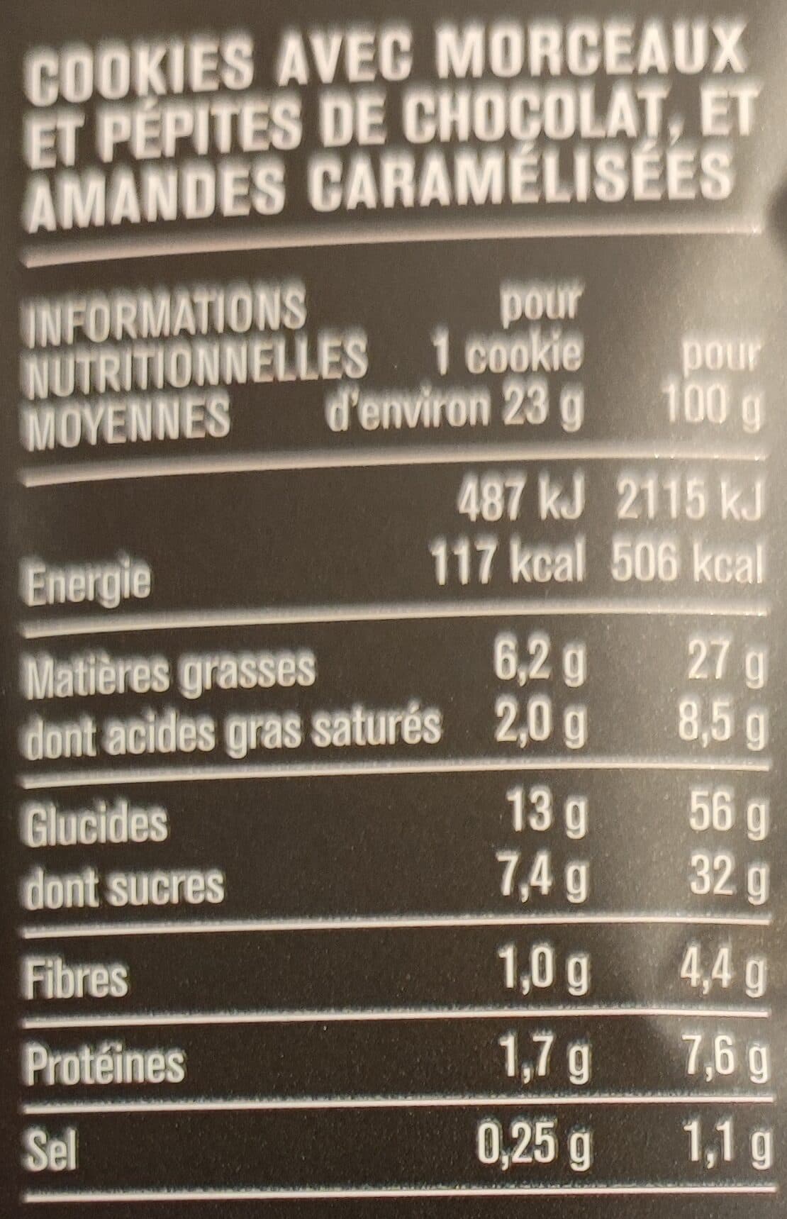 Monoprix Cookies maxi pépites amandes caramelisees packshot