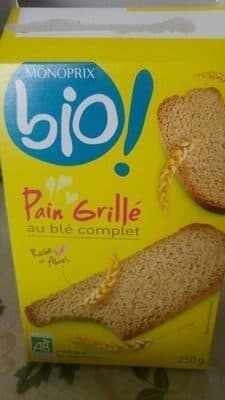 MONOPRIX BIO ! Pain grillé au blé complet packshot