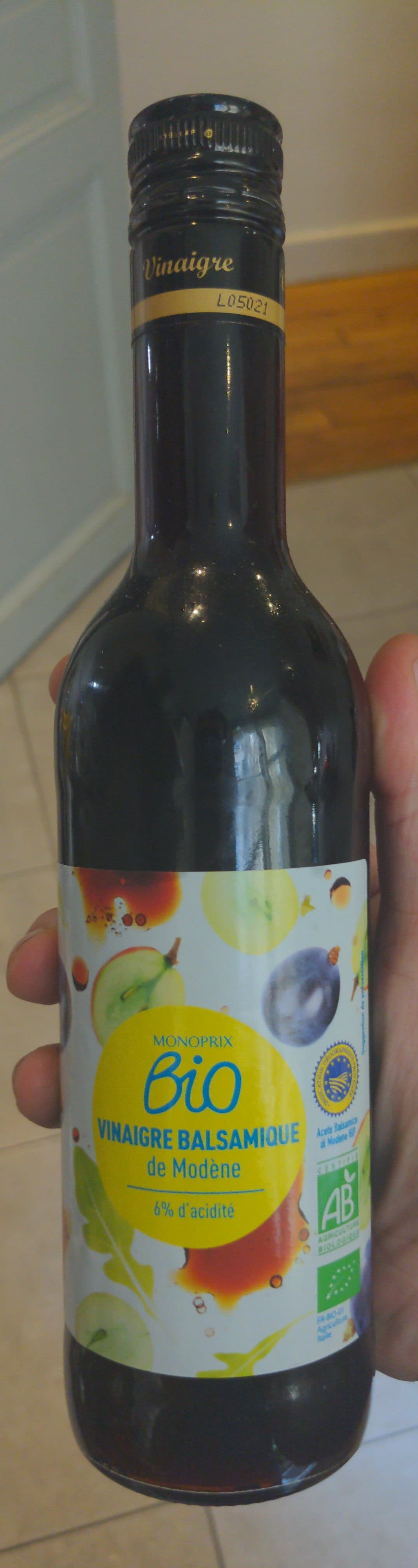 Monoprix Vinaigre balsamique de Modène bio packshot