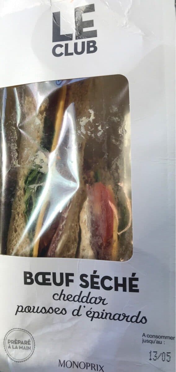 MONOPRIX Le Club - Bœuf Séché Cheddar Pousses d'Epinards packshot