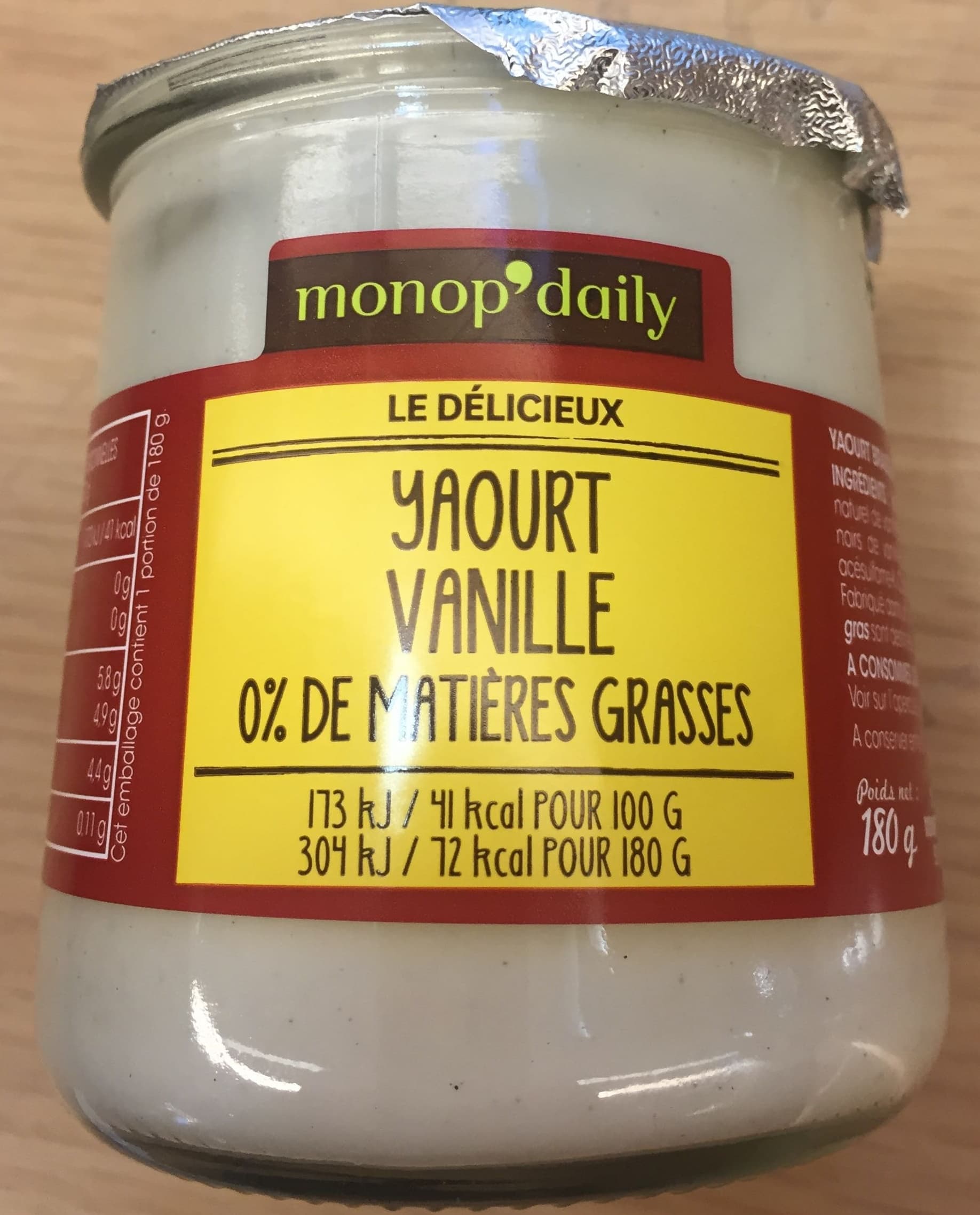 Monop'daily Yaourt vanille packshot