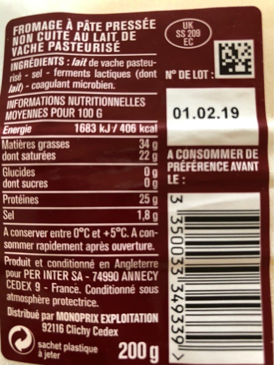Monoprix Cheddar packshot