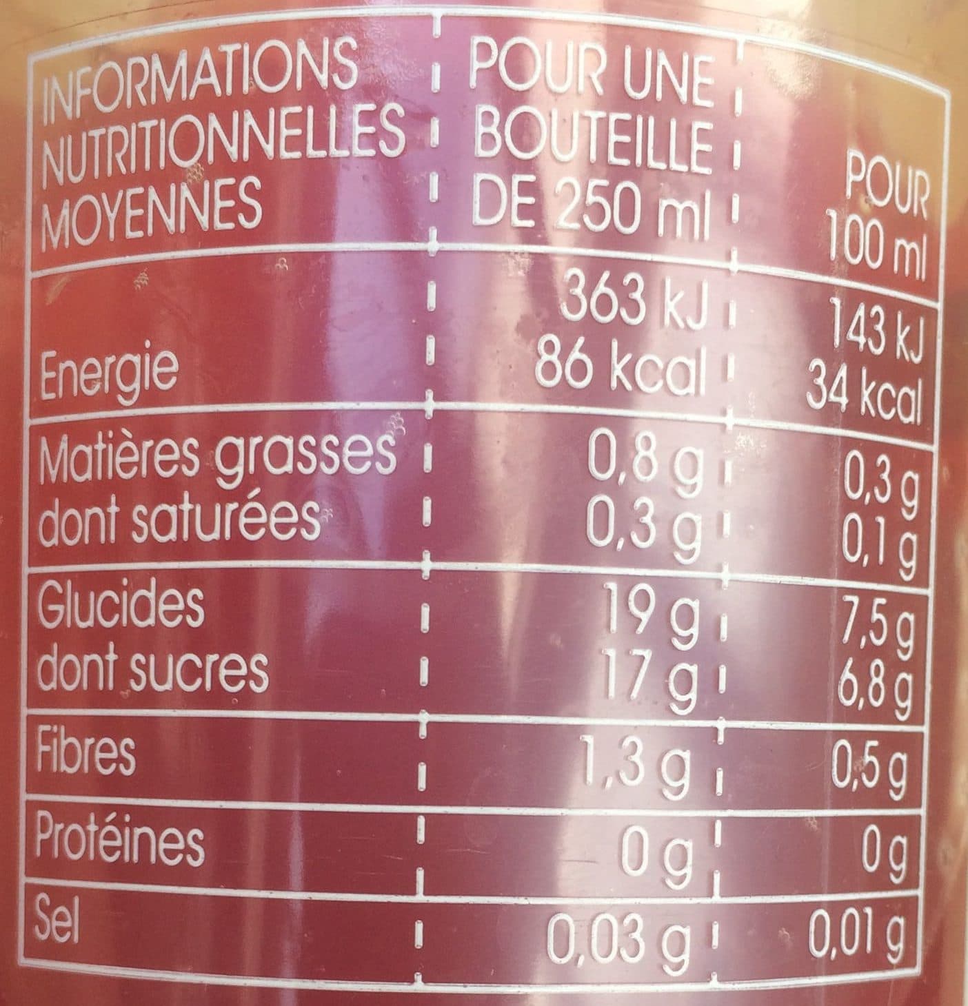 Monoprix Thé vert framboise menthe sirop d'agave packshot