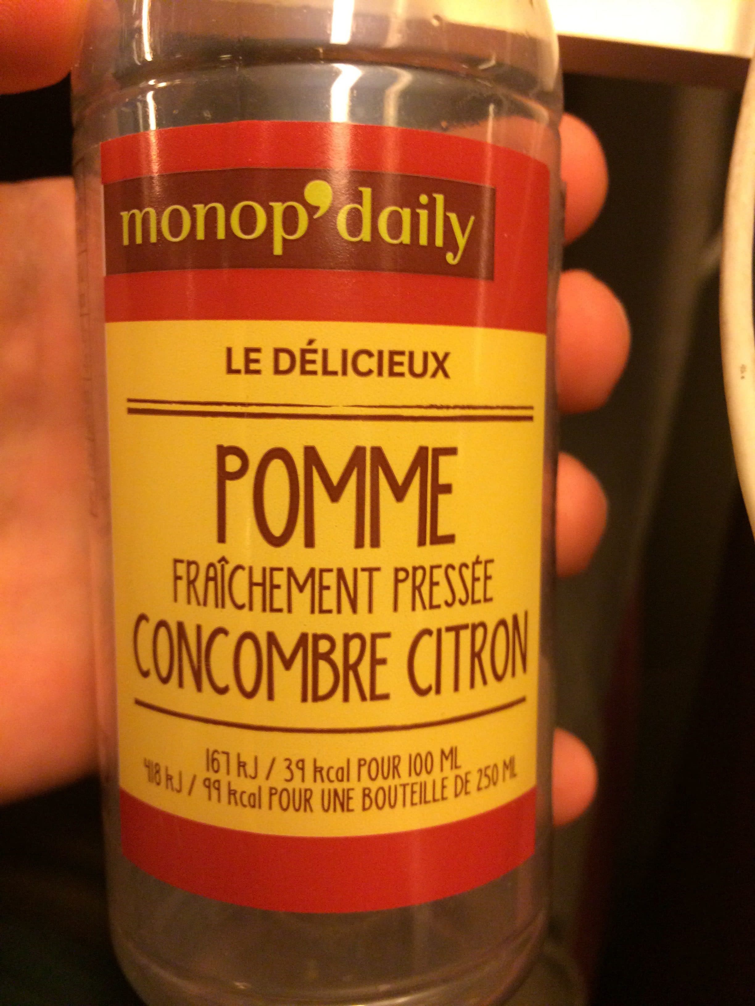 monop'daily Jus Pomme Concombre Citron packshot