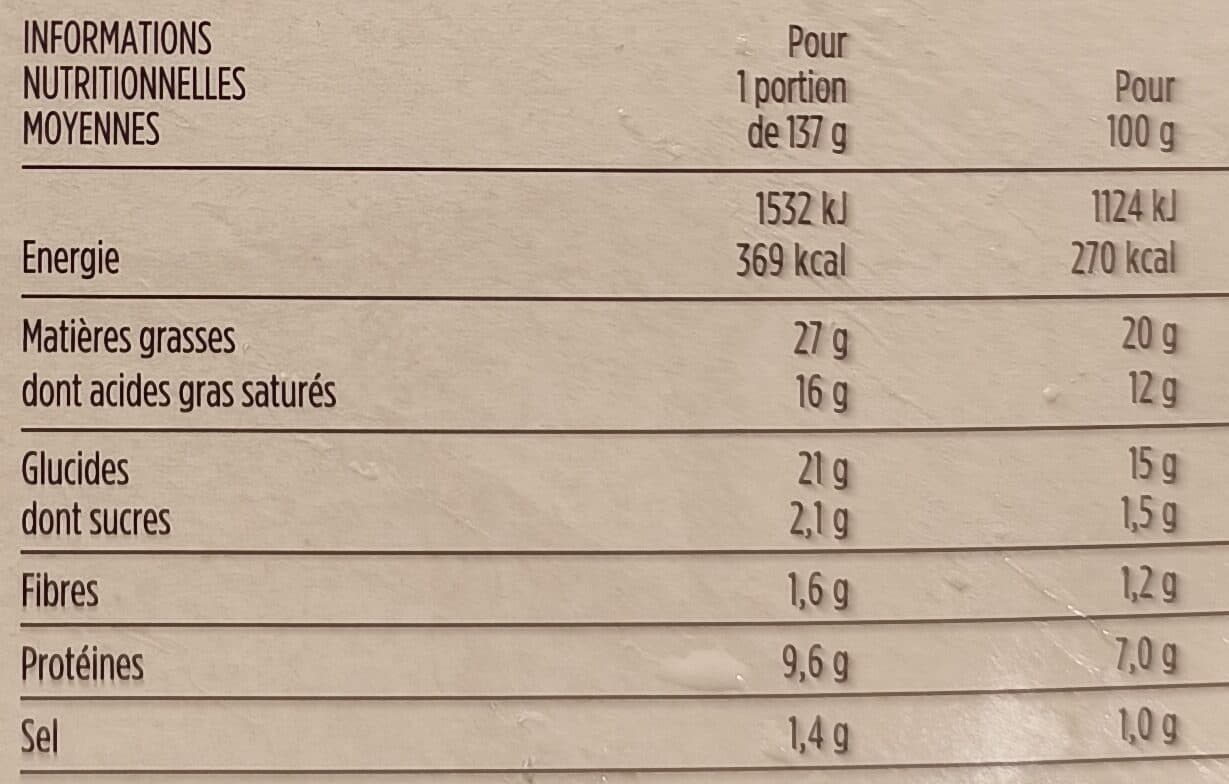 Monoprix Gourmet Tarte aux épinards, au chèvre et aux pignons de pin, pâte pur beurre, surgelée packshot