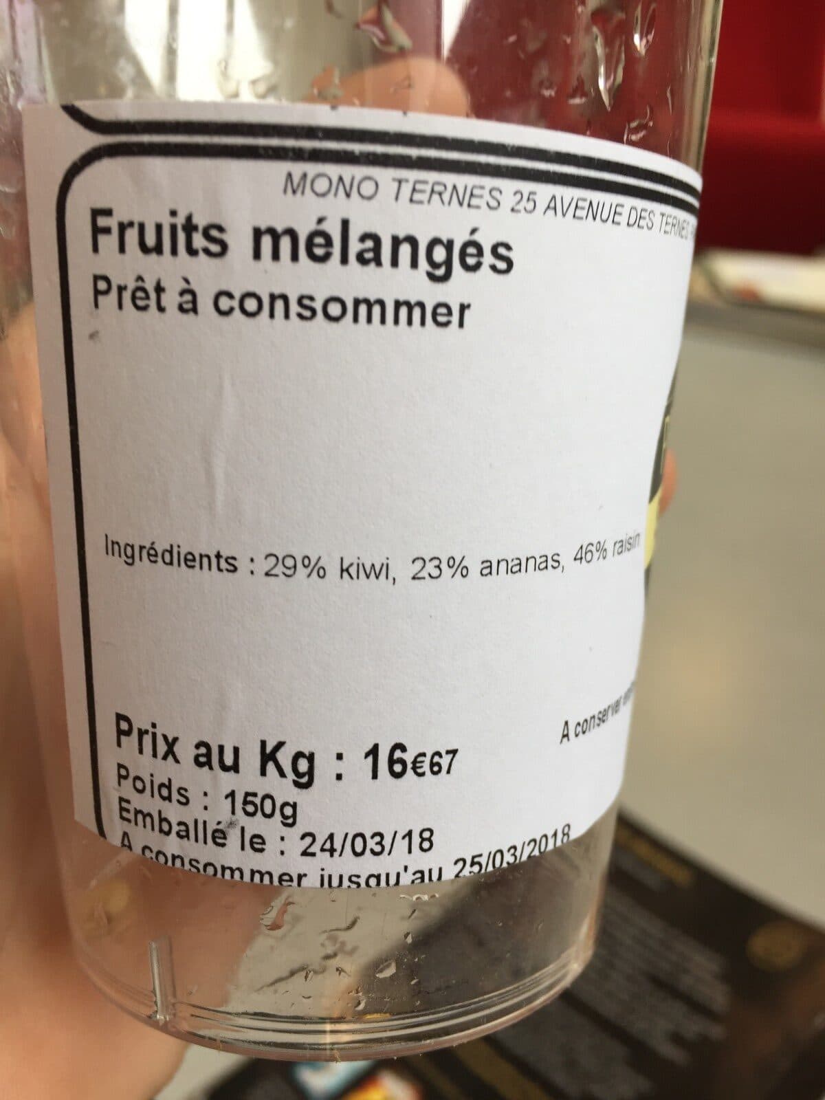 Monoprix Fruit melanges packshot