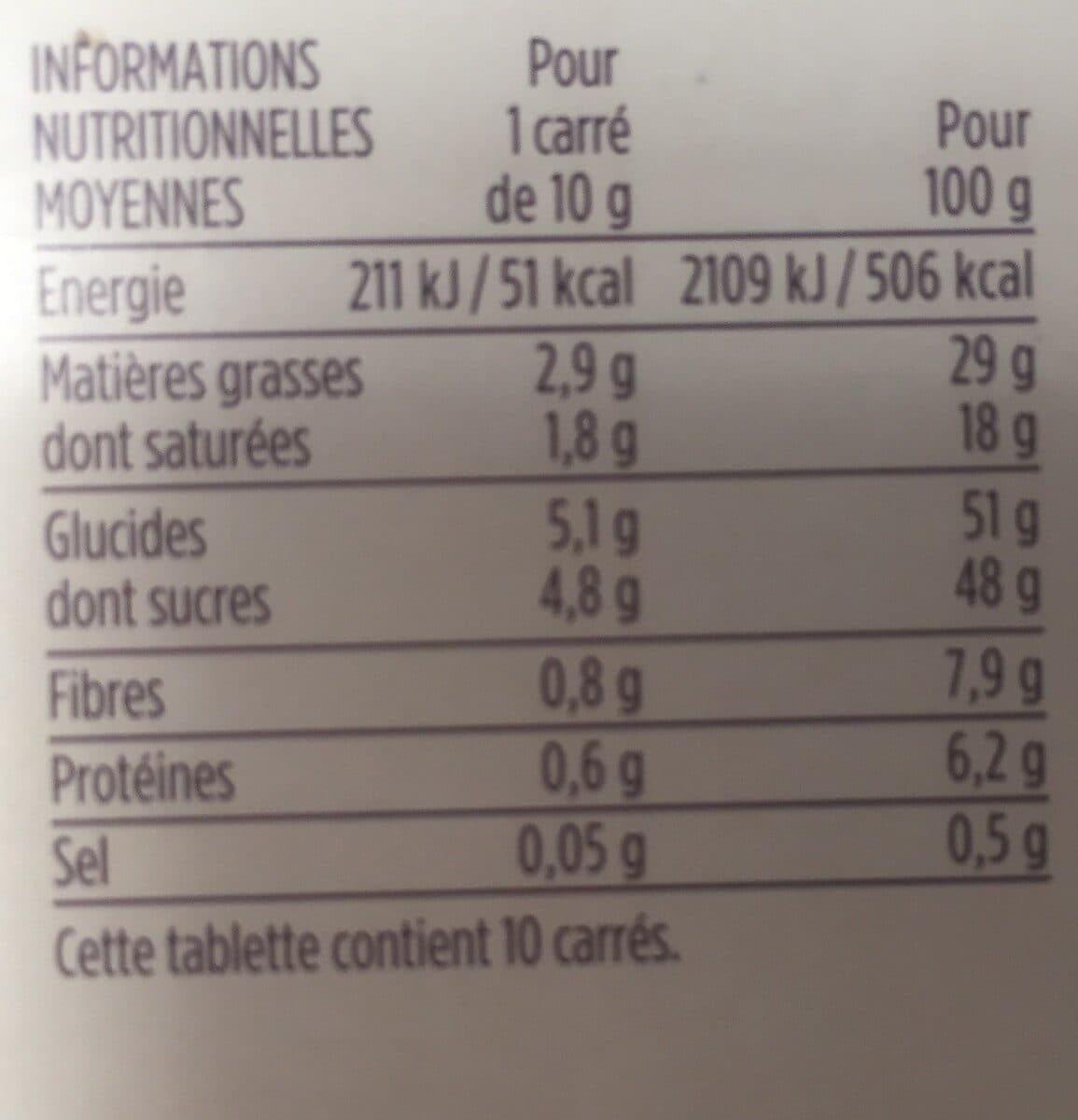 Monoprix Chocolat noir à la pointe de fleur de sel packshot