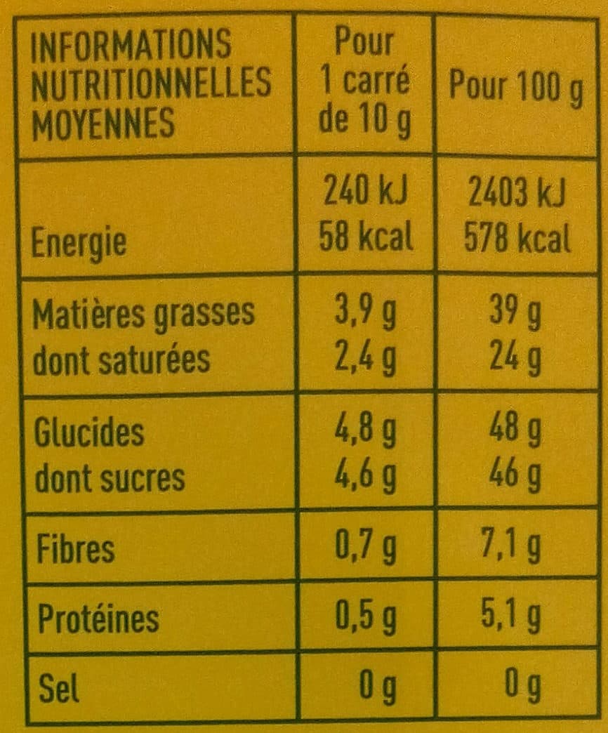 Monoprix Chocolat noir pâtissier 55% de cacao packshot
