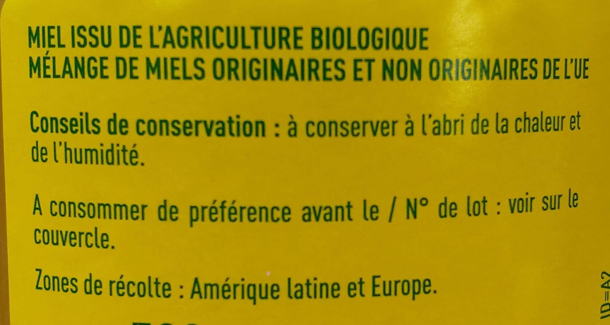 Monoprix Miel de fleurs crémeux bio packshot