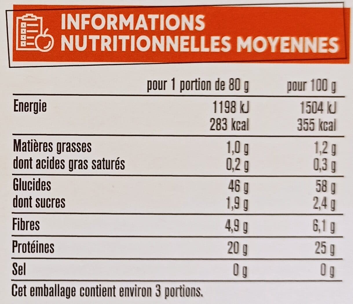 Monoprix Penne de lentilles corail packshot