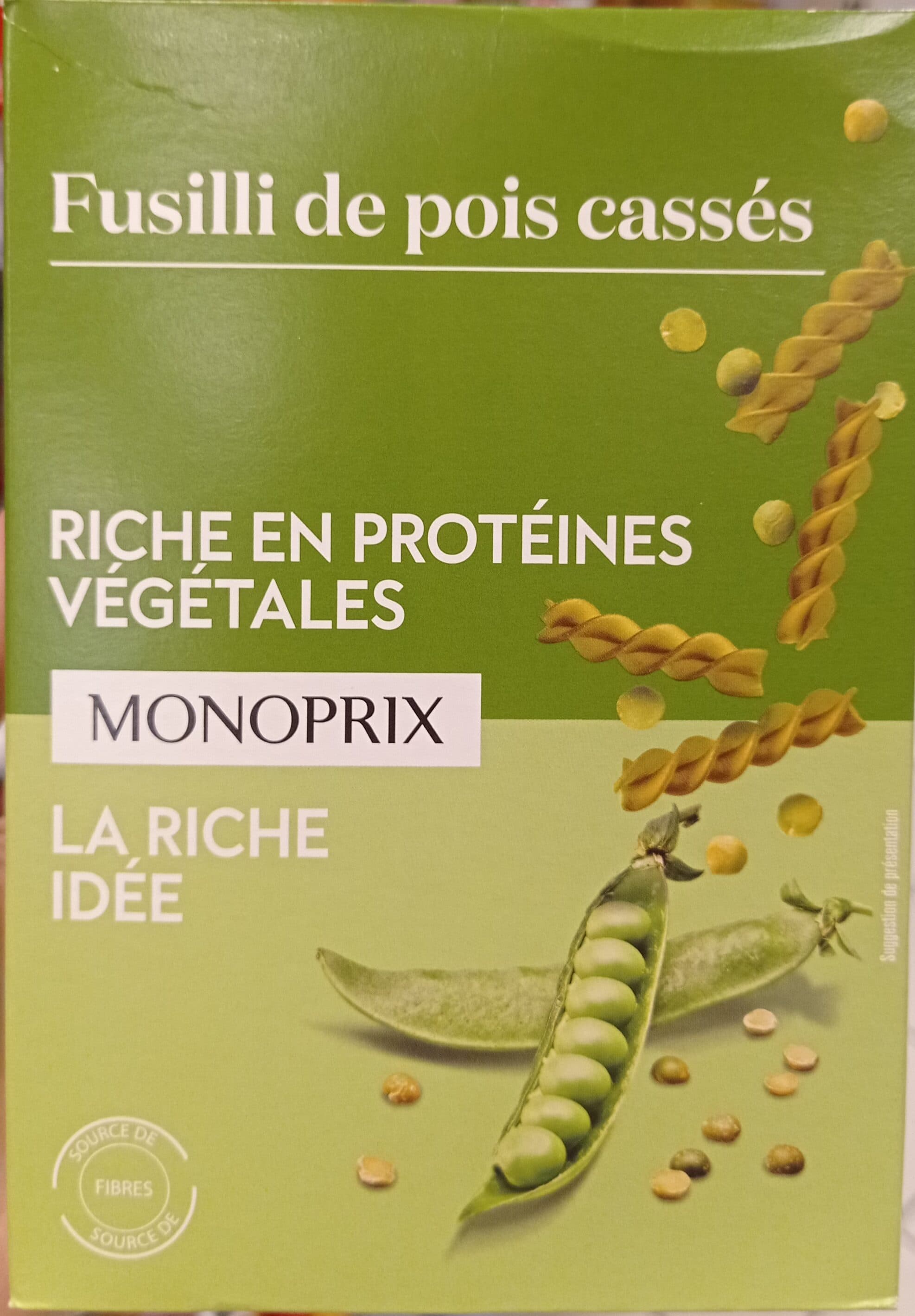 Monoprix Fusilli pois cassés packshot