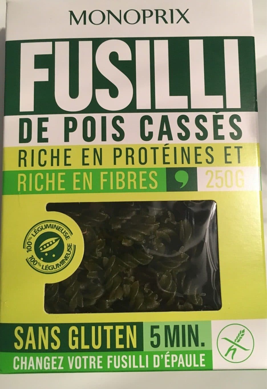 Monoprix Fusilli de Pois Cassés packshot