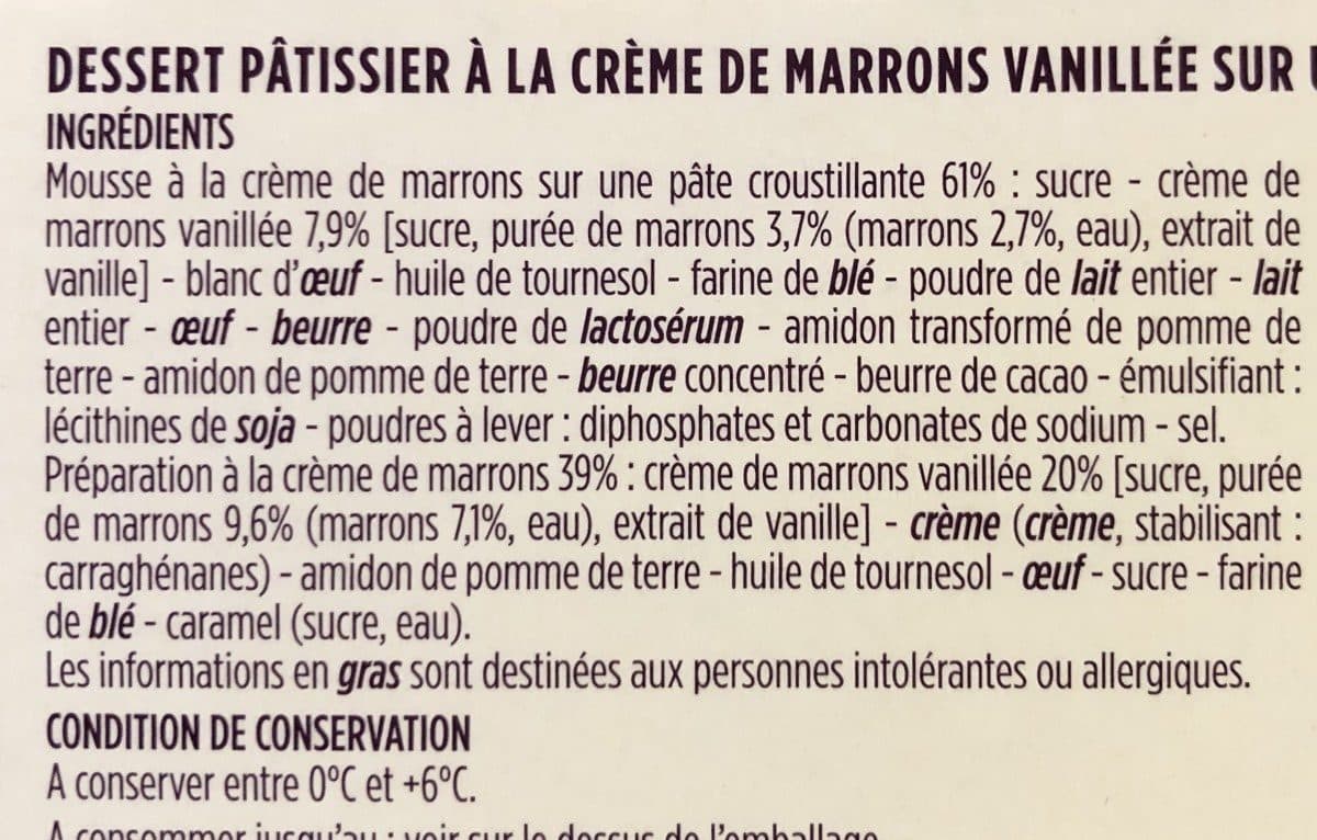 Monoprix Tartelette aux marrons packshot