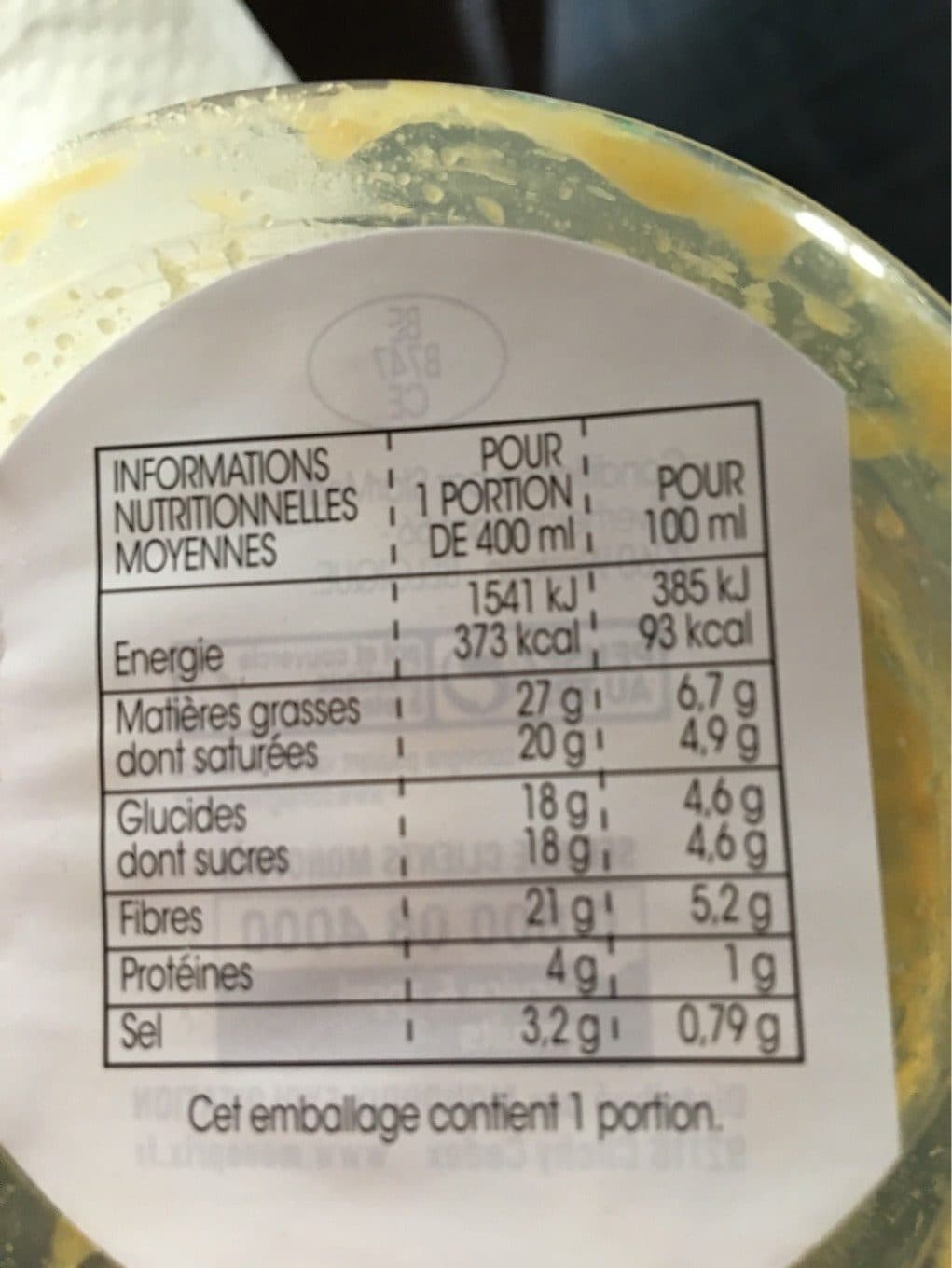 Monoprix Soupe carotte lait de coco packshot