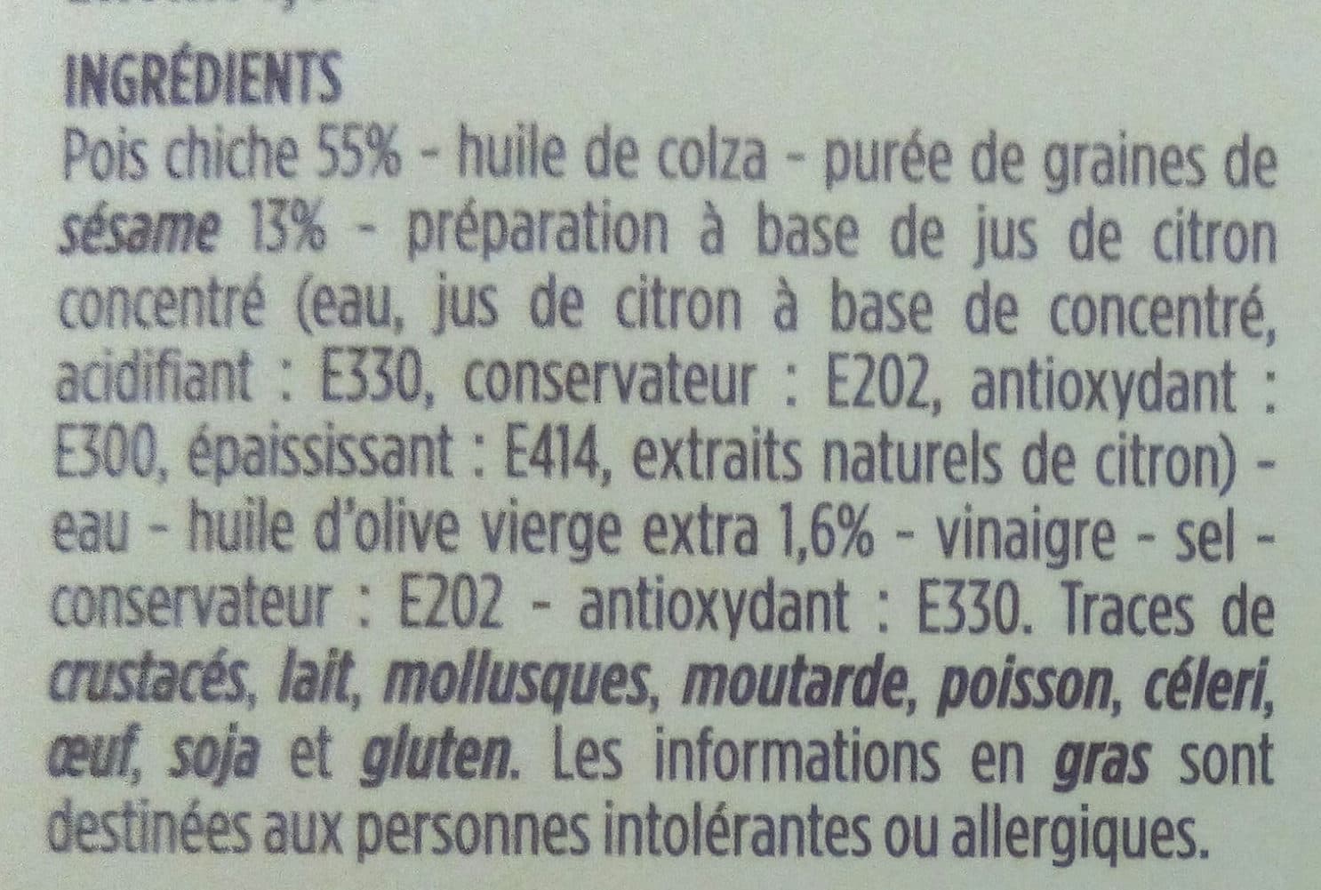Monoprix Gourmet - Houmous à l'huile d'olive vierge extra packshot