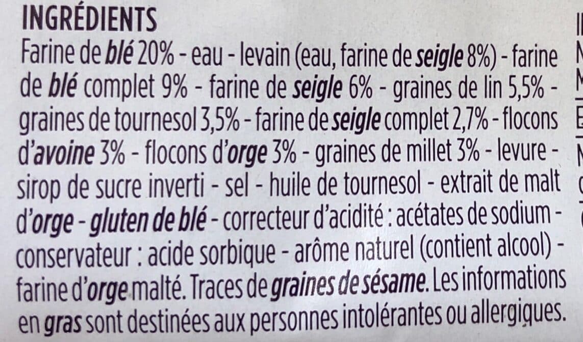 Monoprix Pain multicrereales et graines packshot