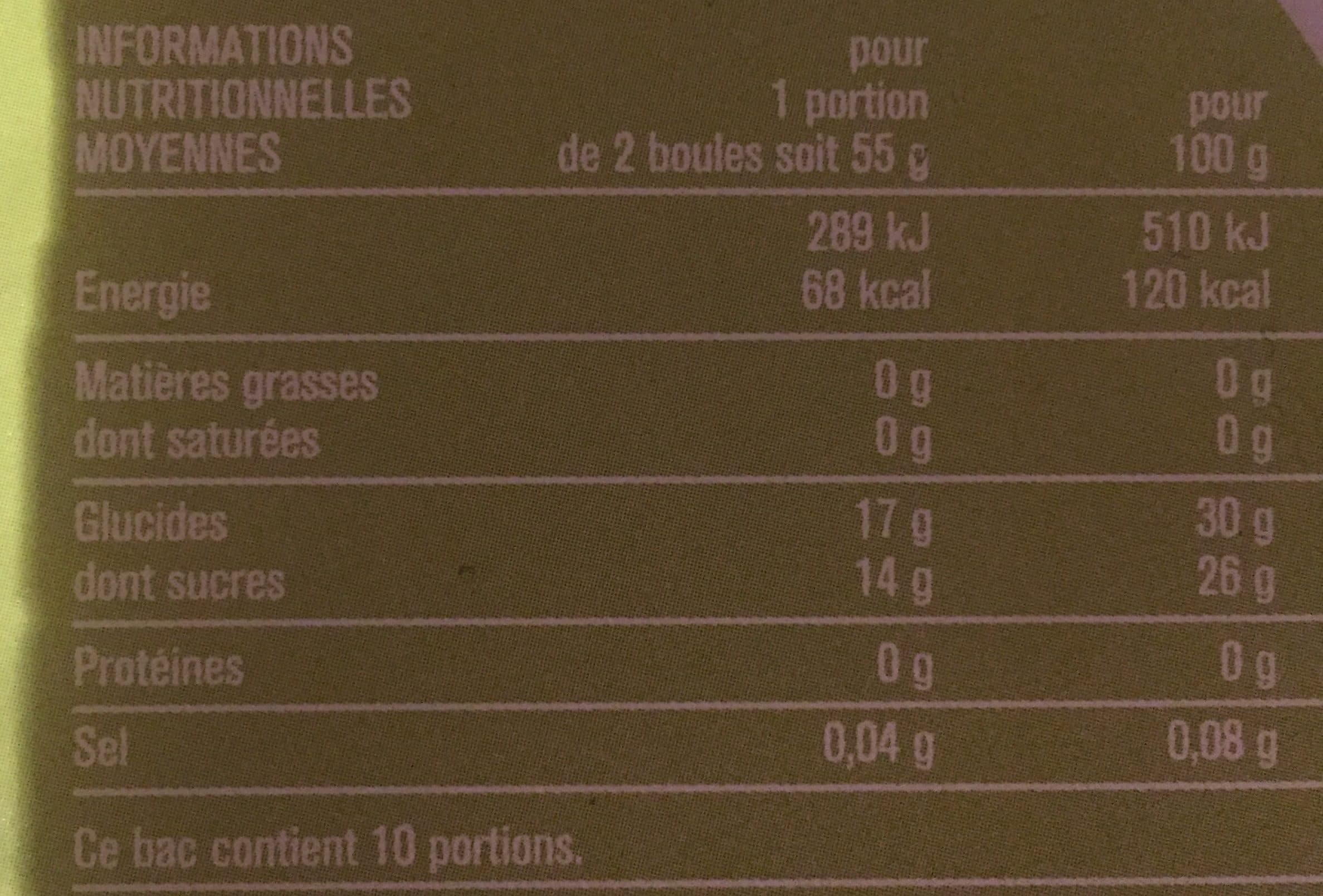Monoprix Sorbet citron jaune packshot