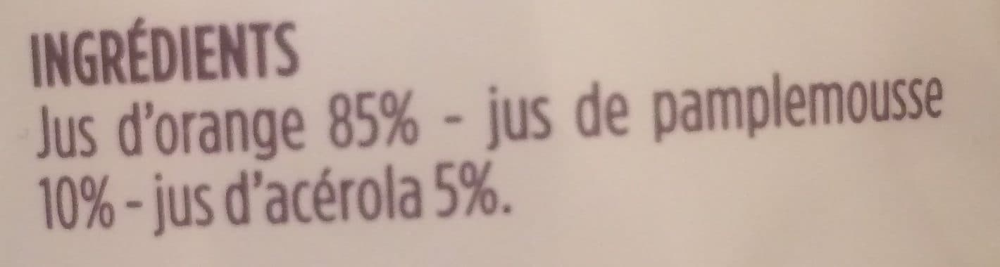 Monoprix Jus d'orange pamplemousse acérola packshot