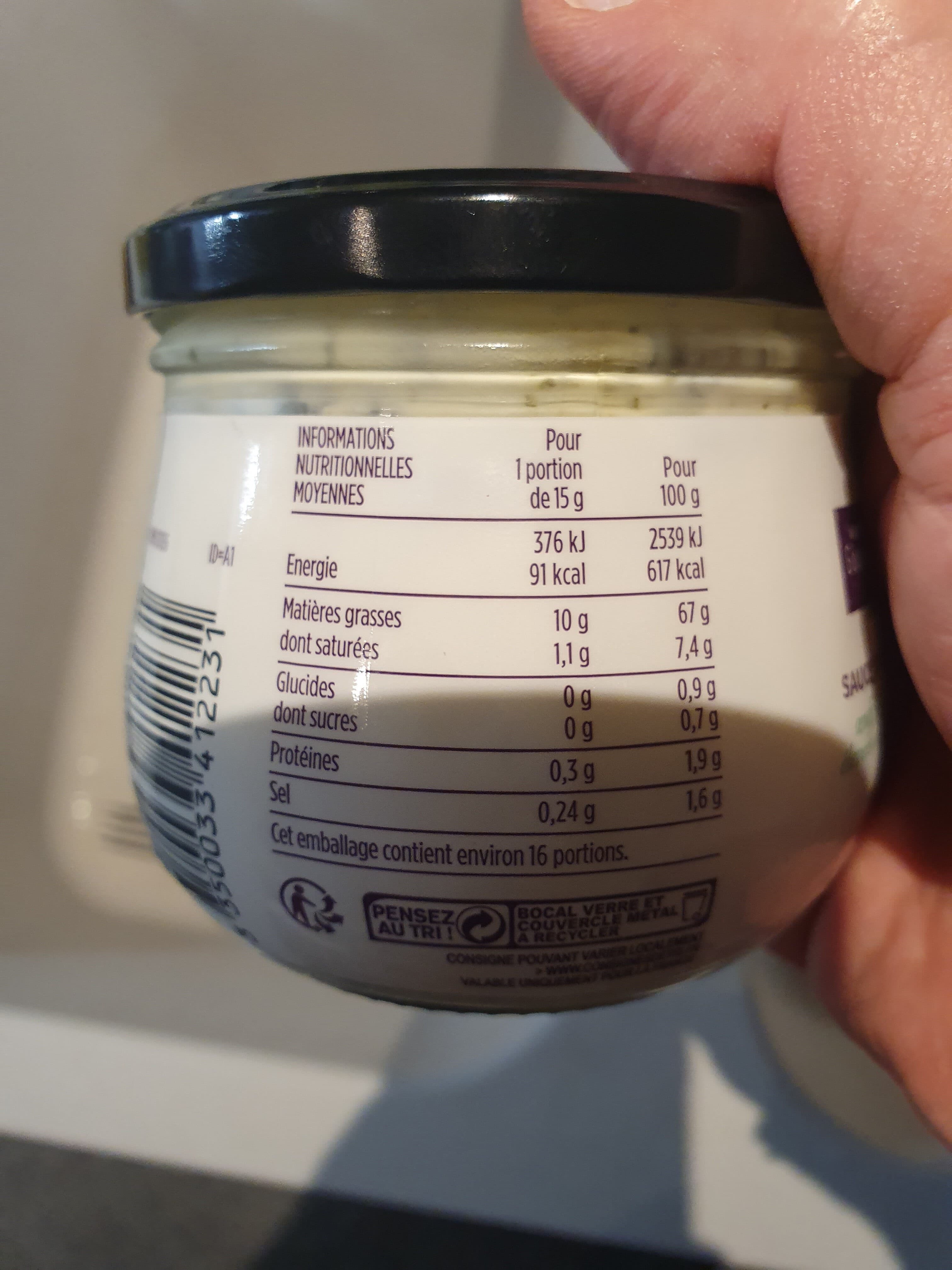 Monoprix Gourmet Sauce tartare packshot