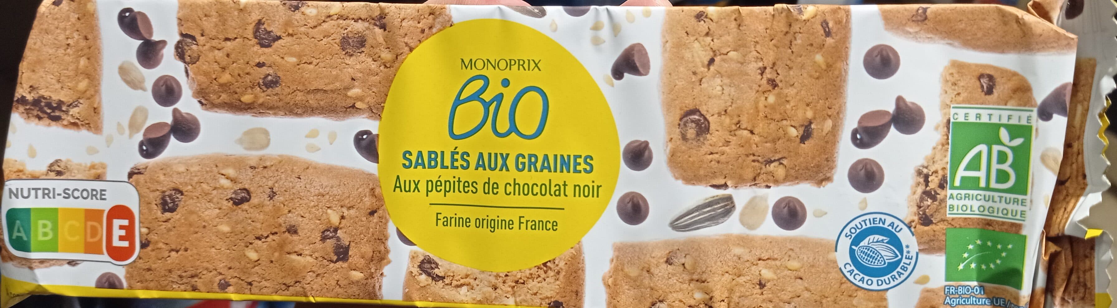 Monoprix Sablés pépites de chocolat noir packshot