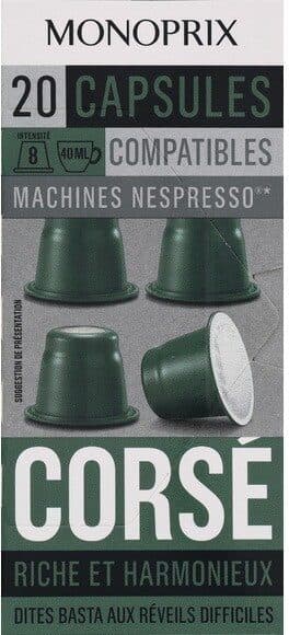 Monoprix Capsules de Café Corsé Riche et Harmonieux packshot