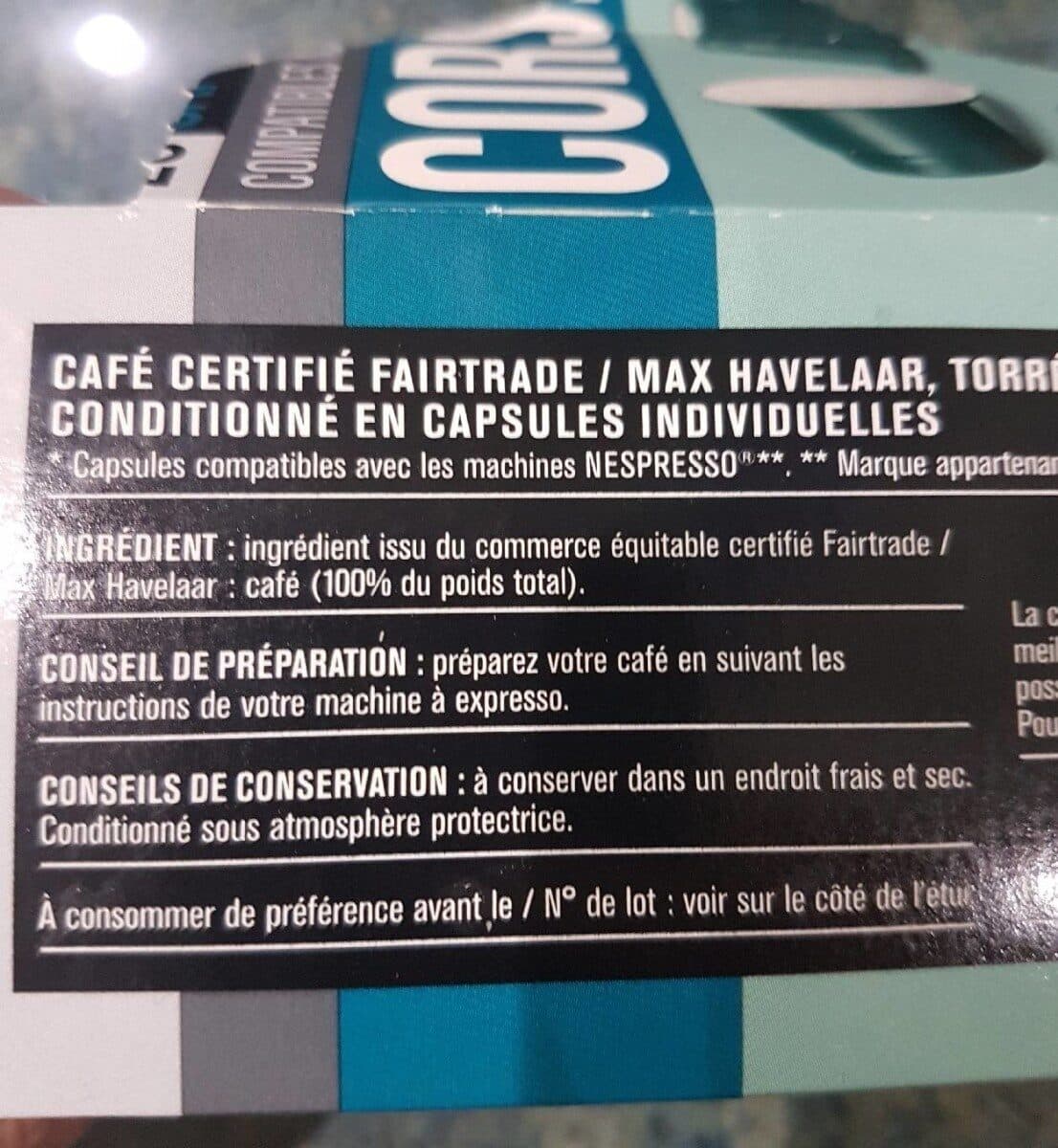 Monoprix Capsules de Café Corsé Riche et Harmonieux packshot
