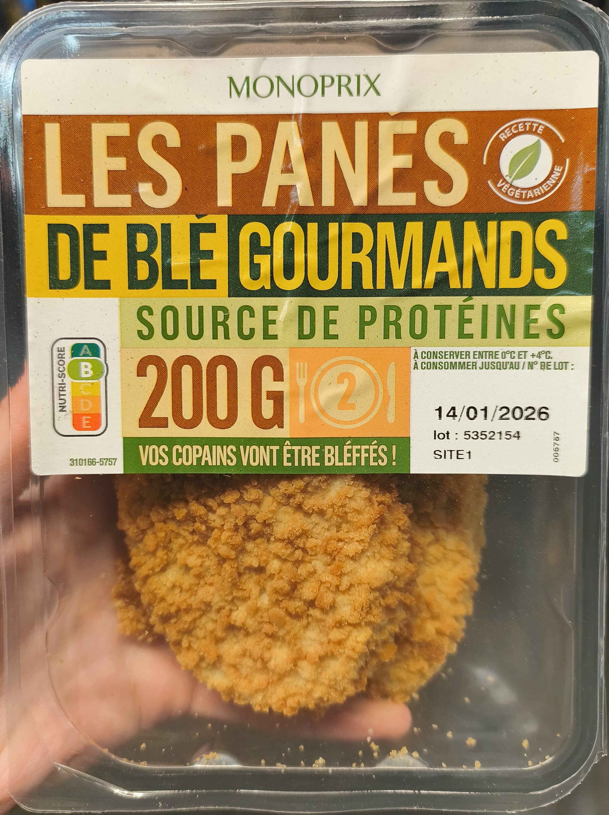 Monoprix 2 panés de blé packshot