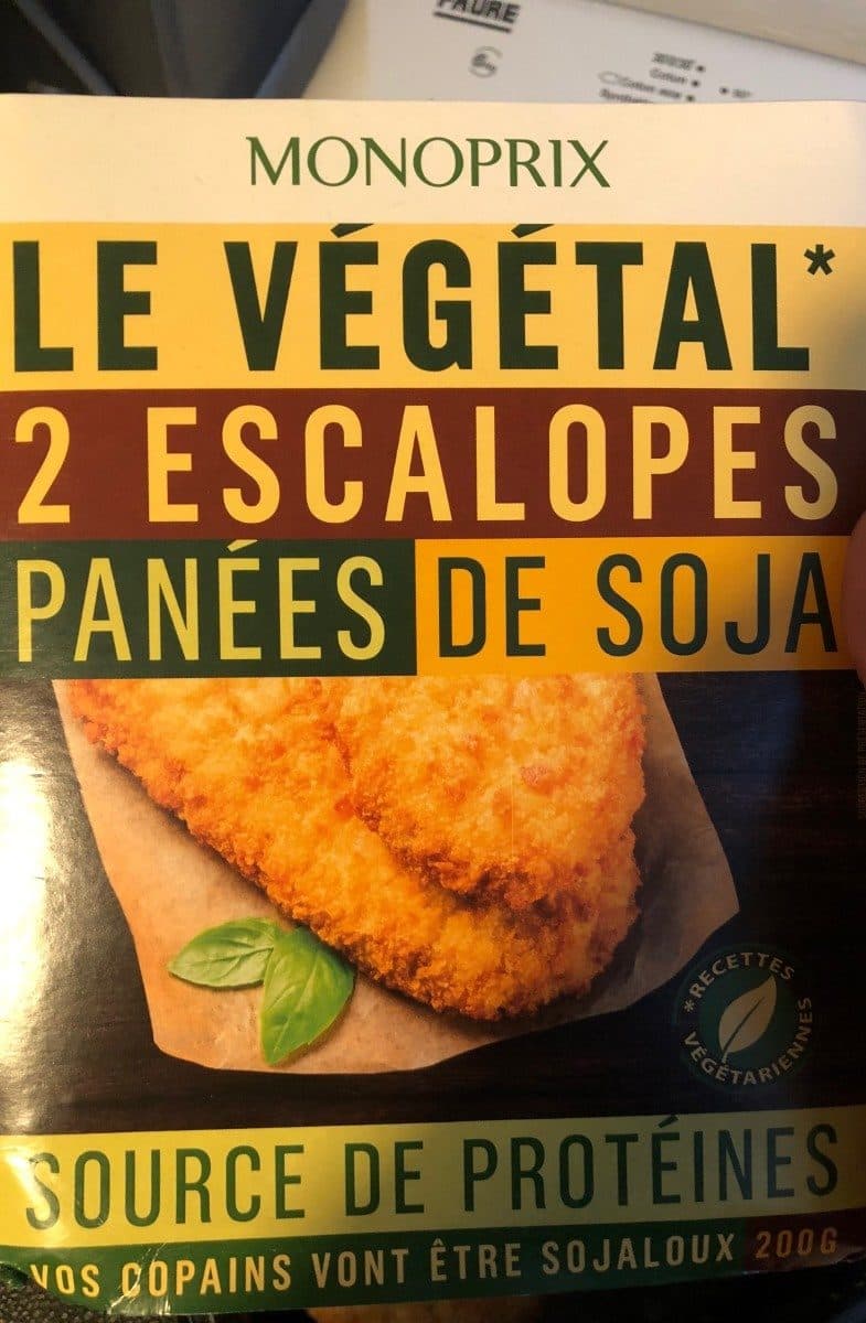 Monoprix Le vegetal escalope pannees de soja packshot