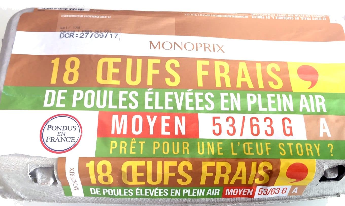 Monoprix Oeufs frais packshot