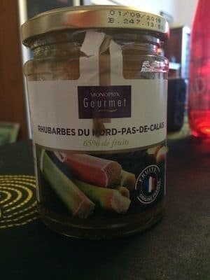 Monoprix Confiture Rhubarbe du Nord-Pas-De-Calais packshot