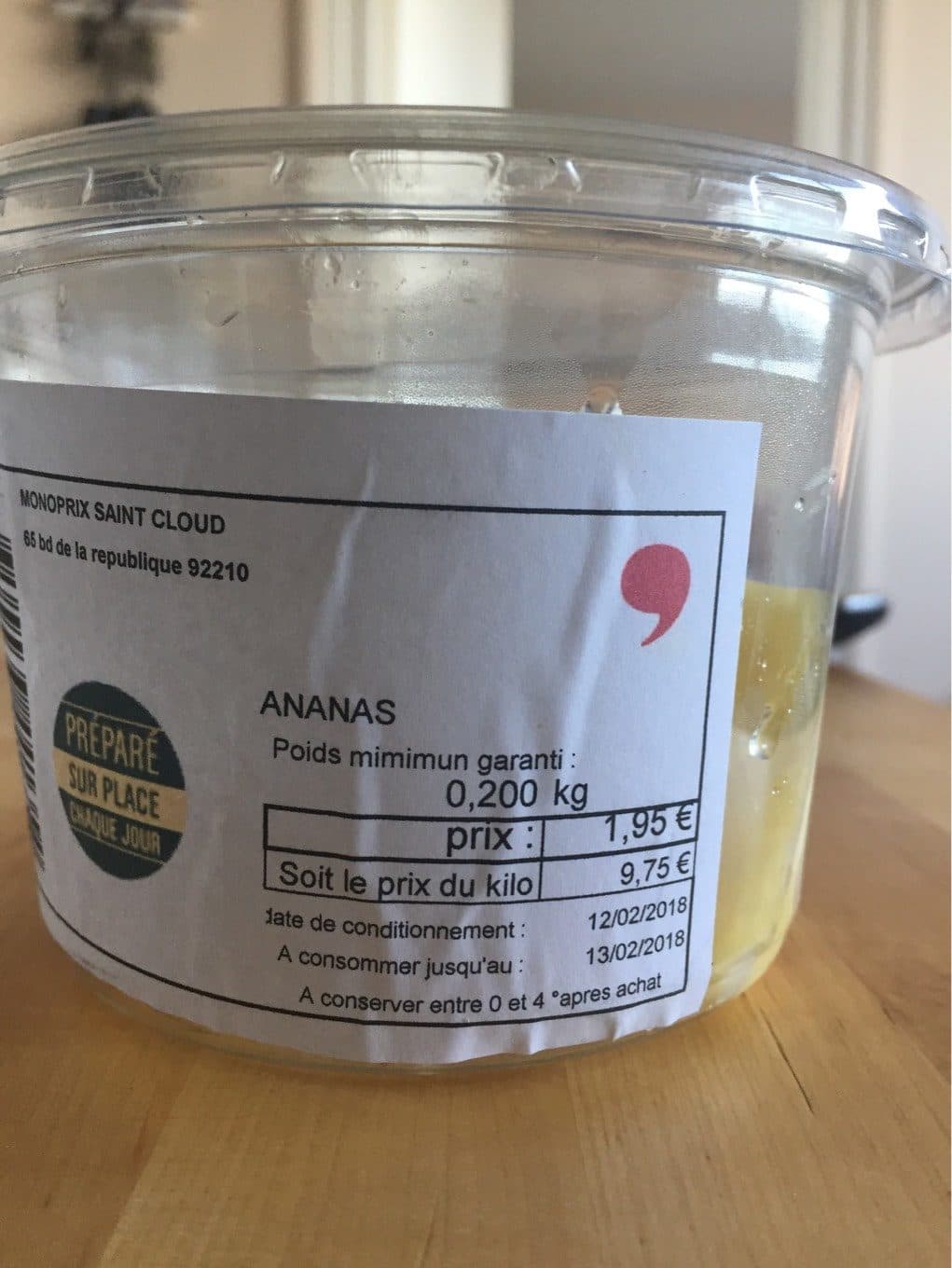 Monoprix Ananas packshot