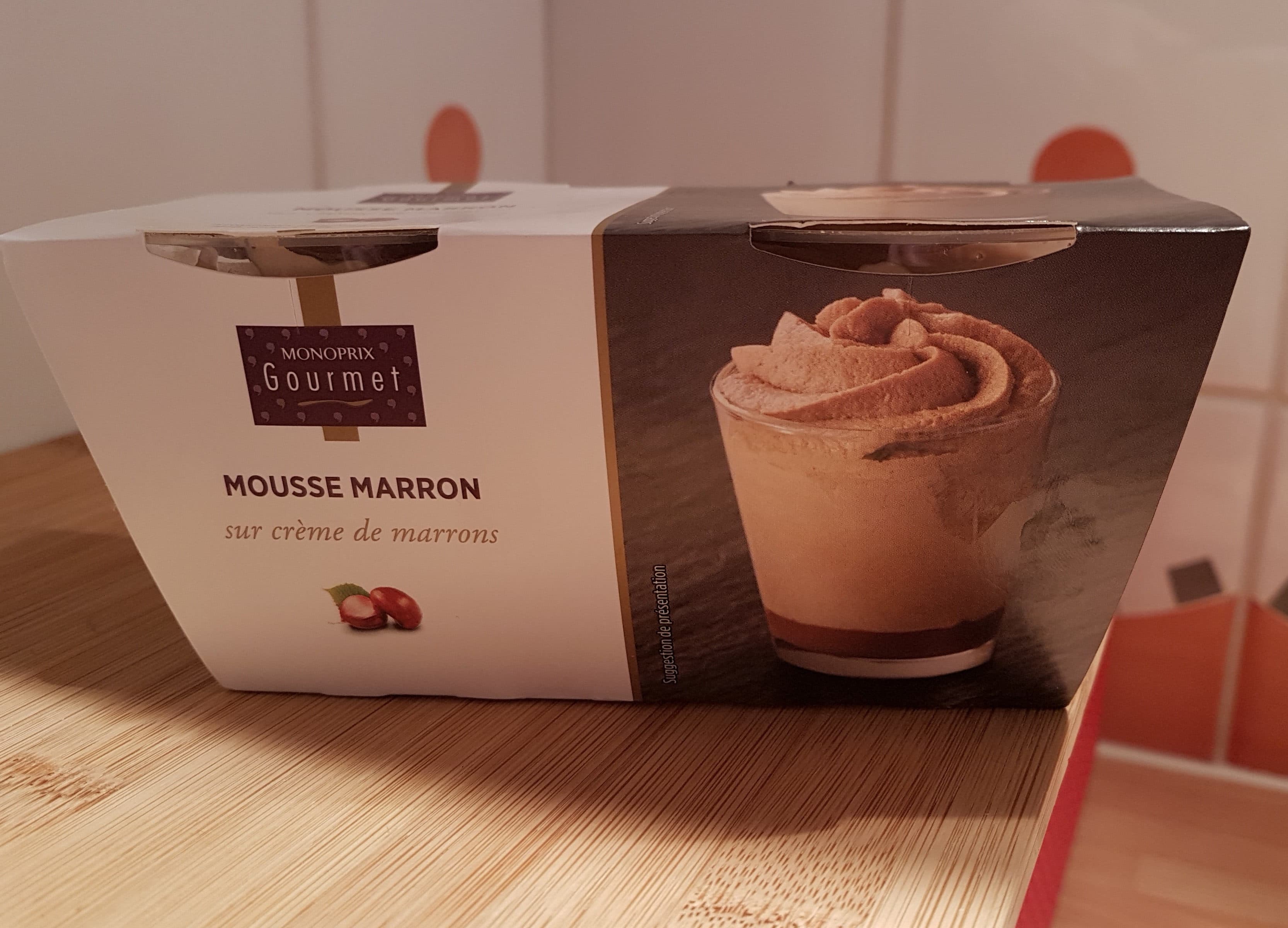 monoprix gourmet Mousse marron sur crème de marrons packshot