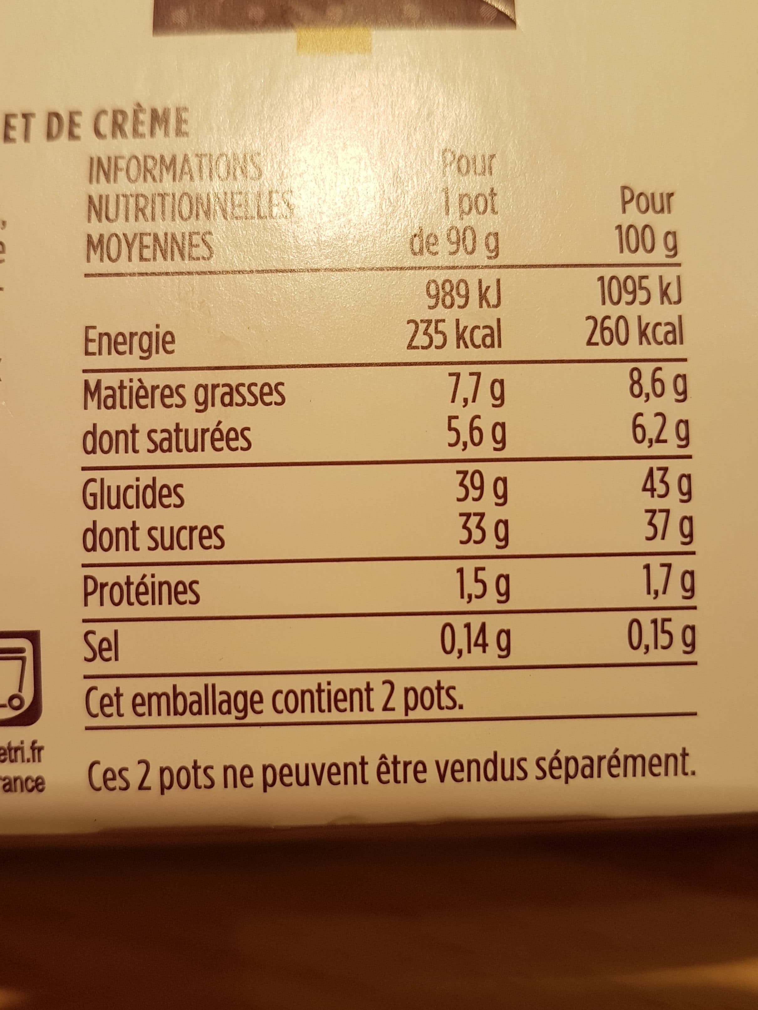 monoprix gourmet Mousse marron sur crème de marrons packshot