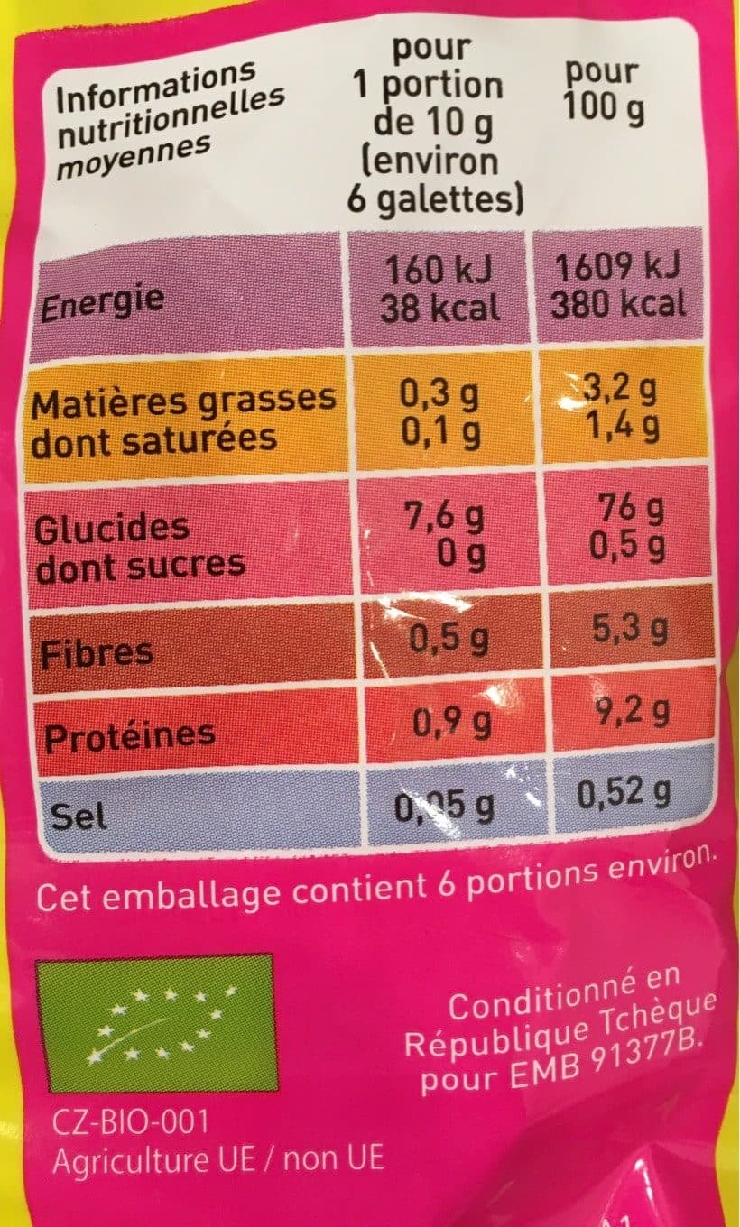 MONOPRIX Mini galettes de maïs aux herbes de provence packshot