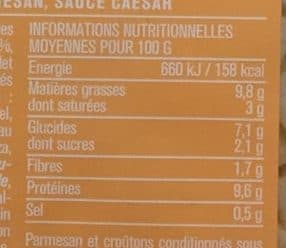 Monoprix Salade & Crudité Poulet sauce Caesar packshot