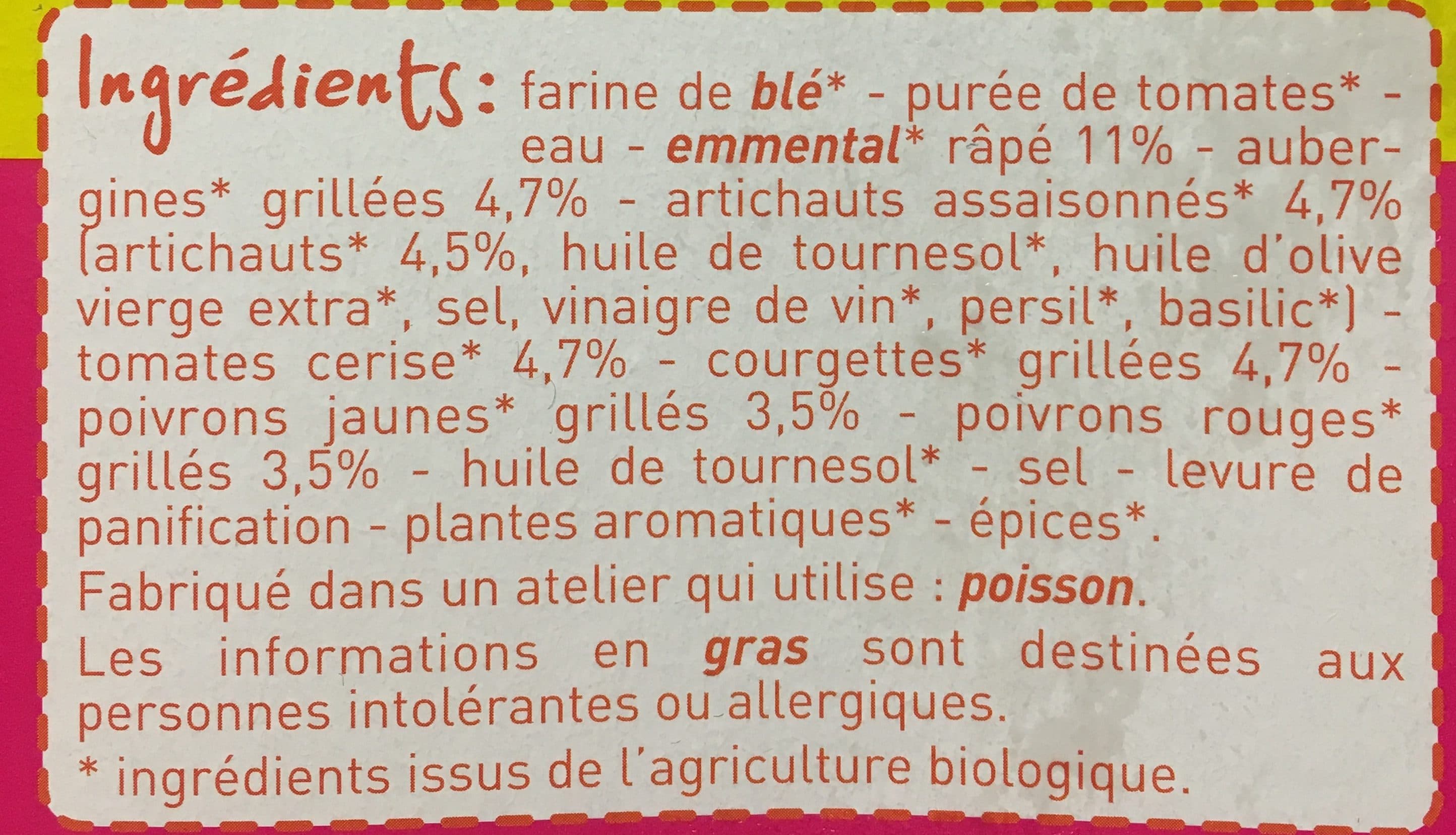 MONOPRIX BIO ! Pizza 4 saisons Bio packshot