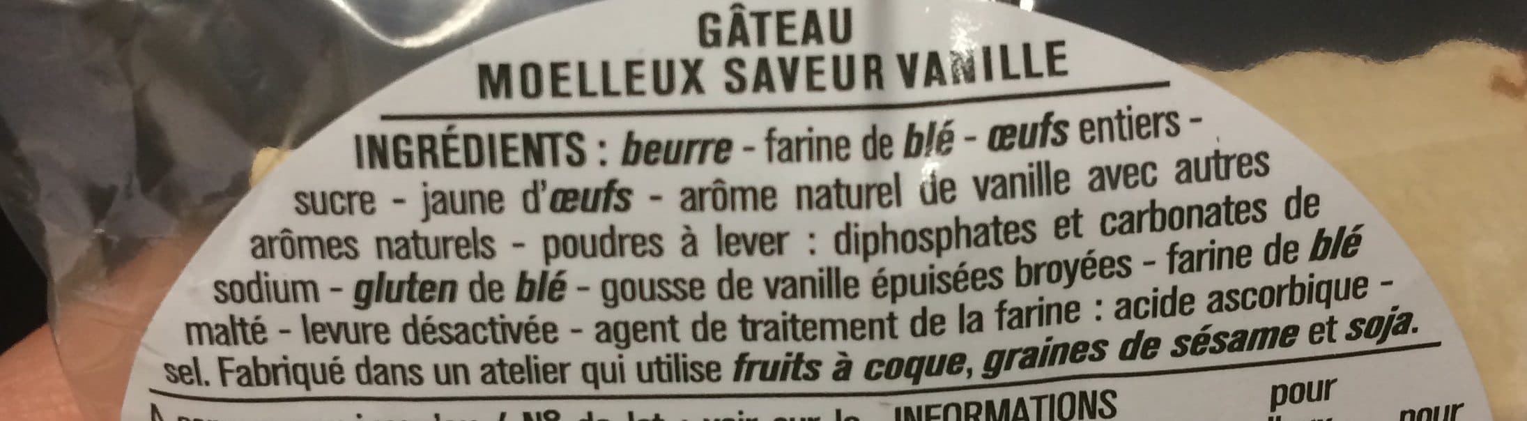 Monoprix Moelleux saveur vanille packshot