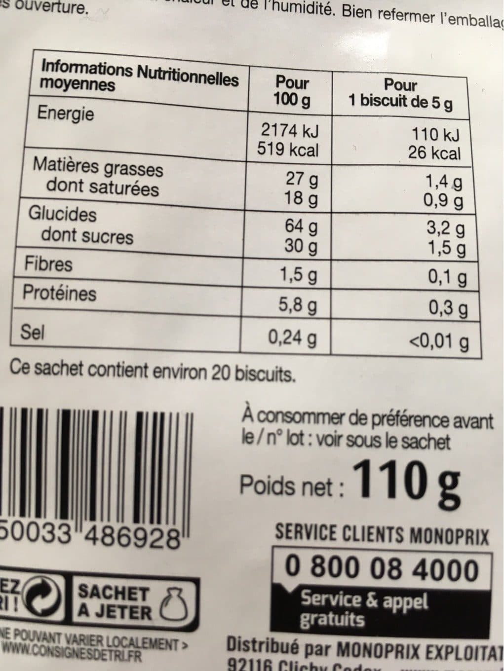 Monoprix Gourmet Biscuits au miel par Frédéric Lalos packshot