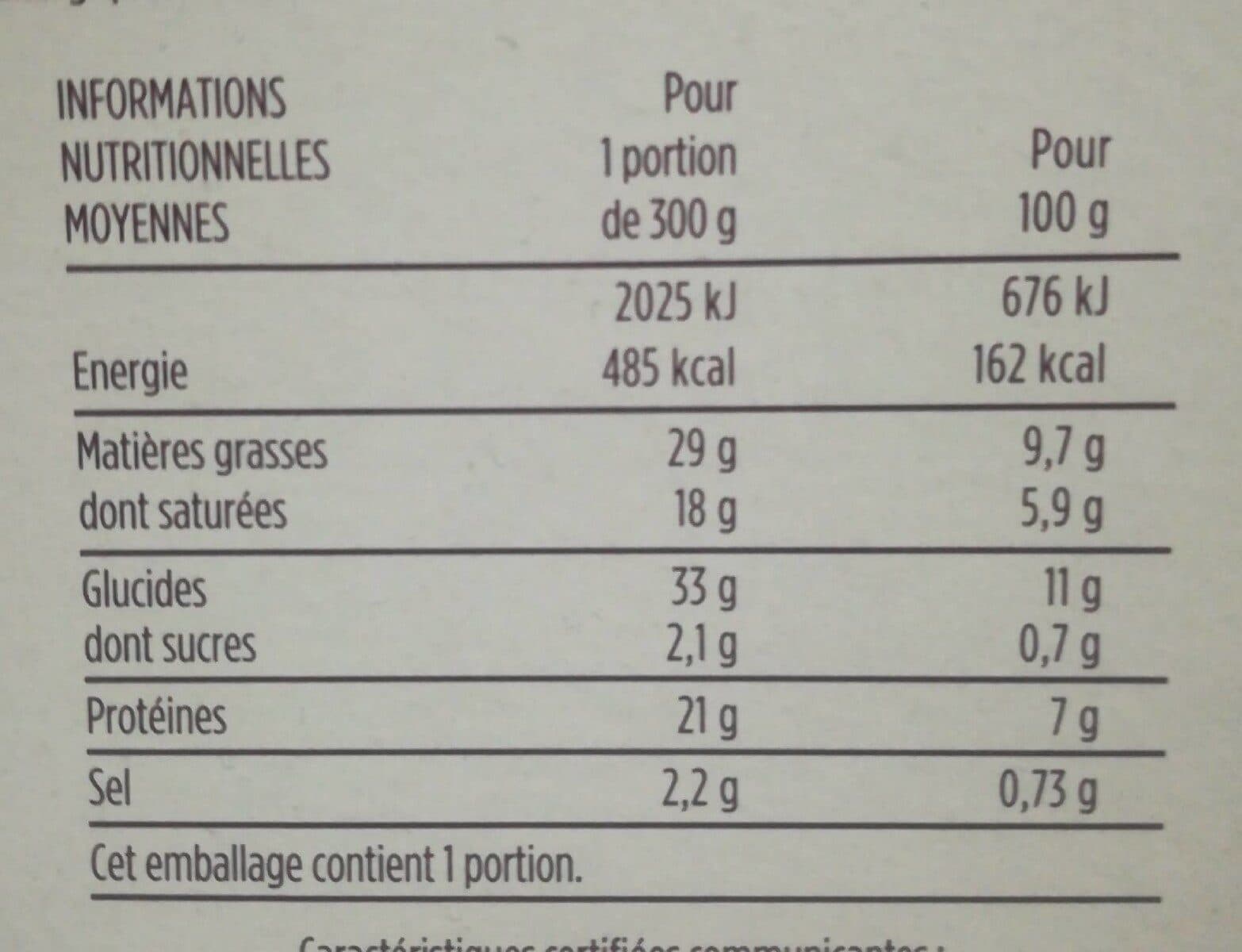 Monoprix Tartiflette au Reblochon de Savoie packshot