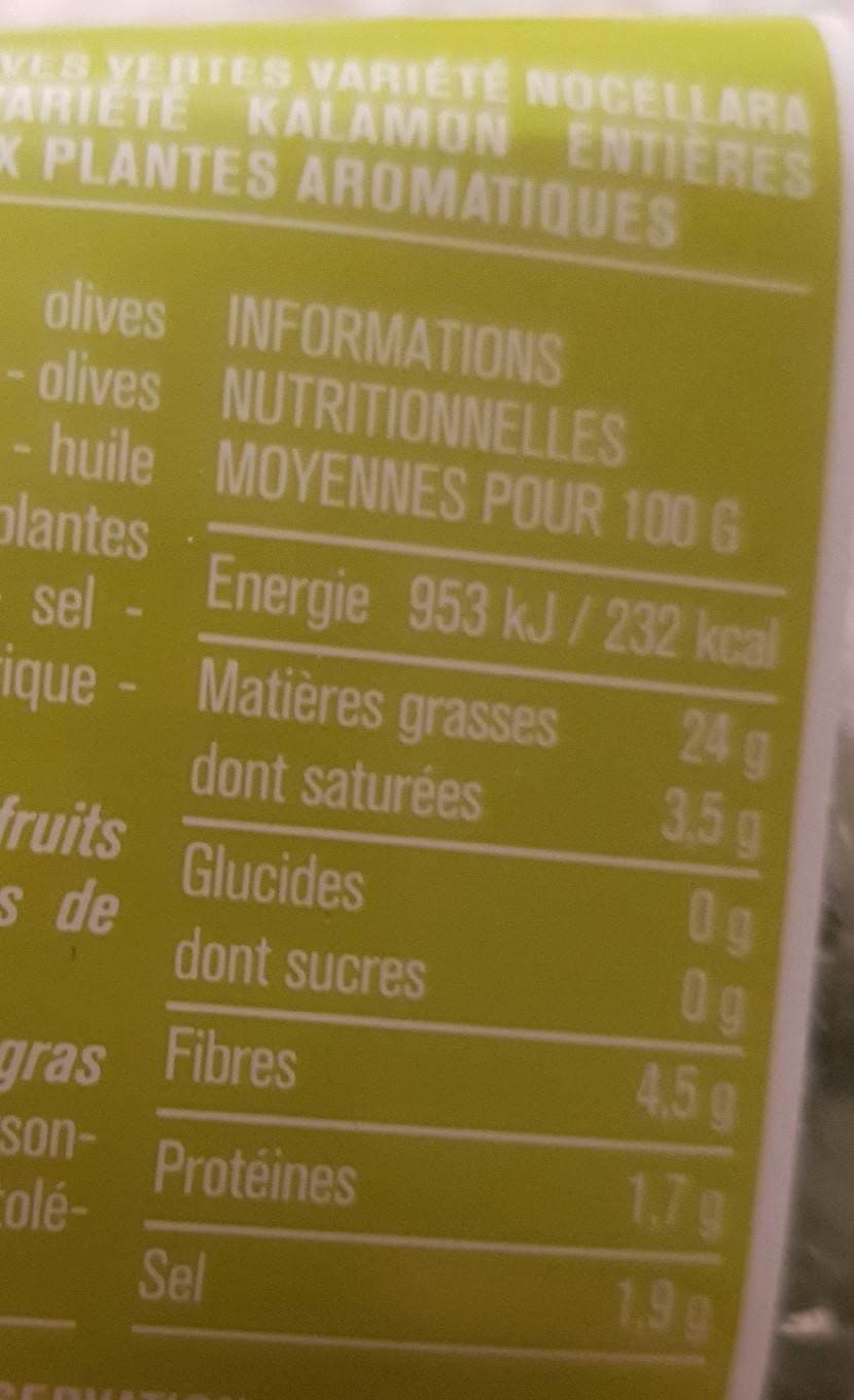 Monoprix Duo d'olives aux herbes aromatiques packshot